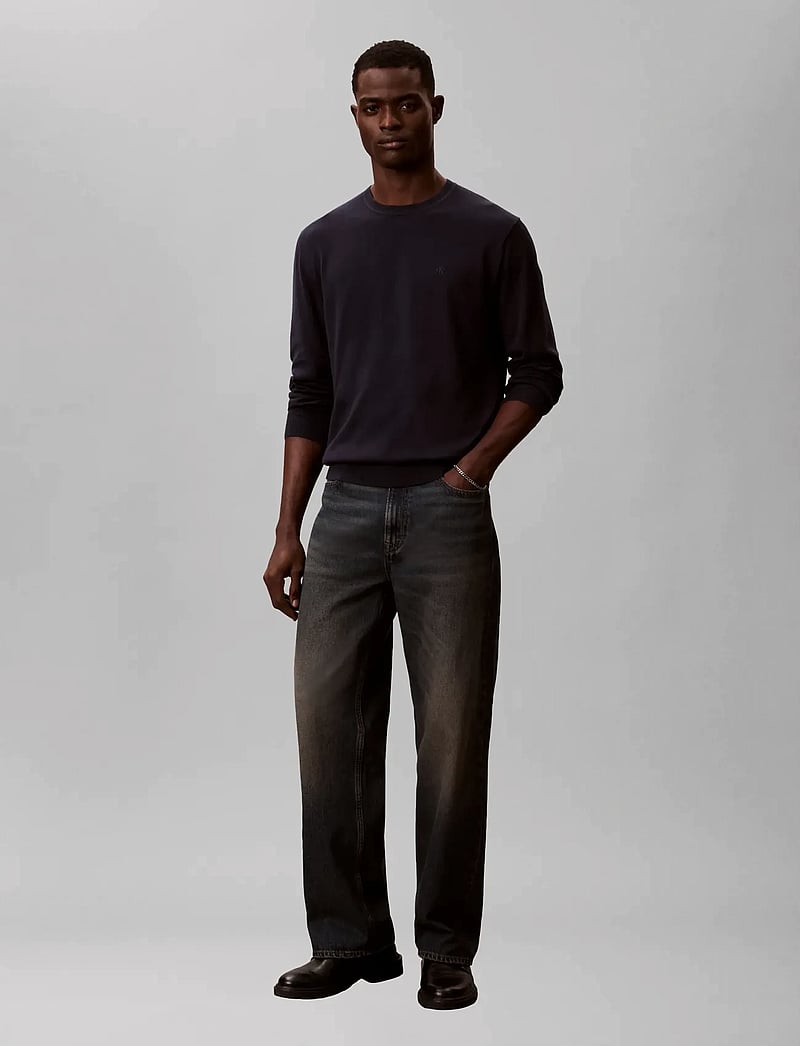 Calvin Klein - LS SUPIMA COTTON CREW 14GG - rundhals - dark sapphire - 0