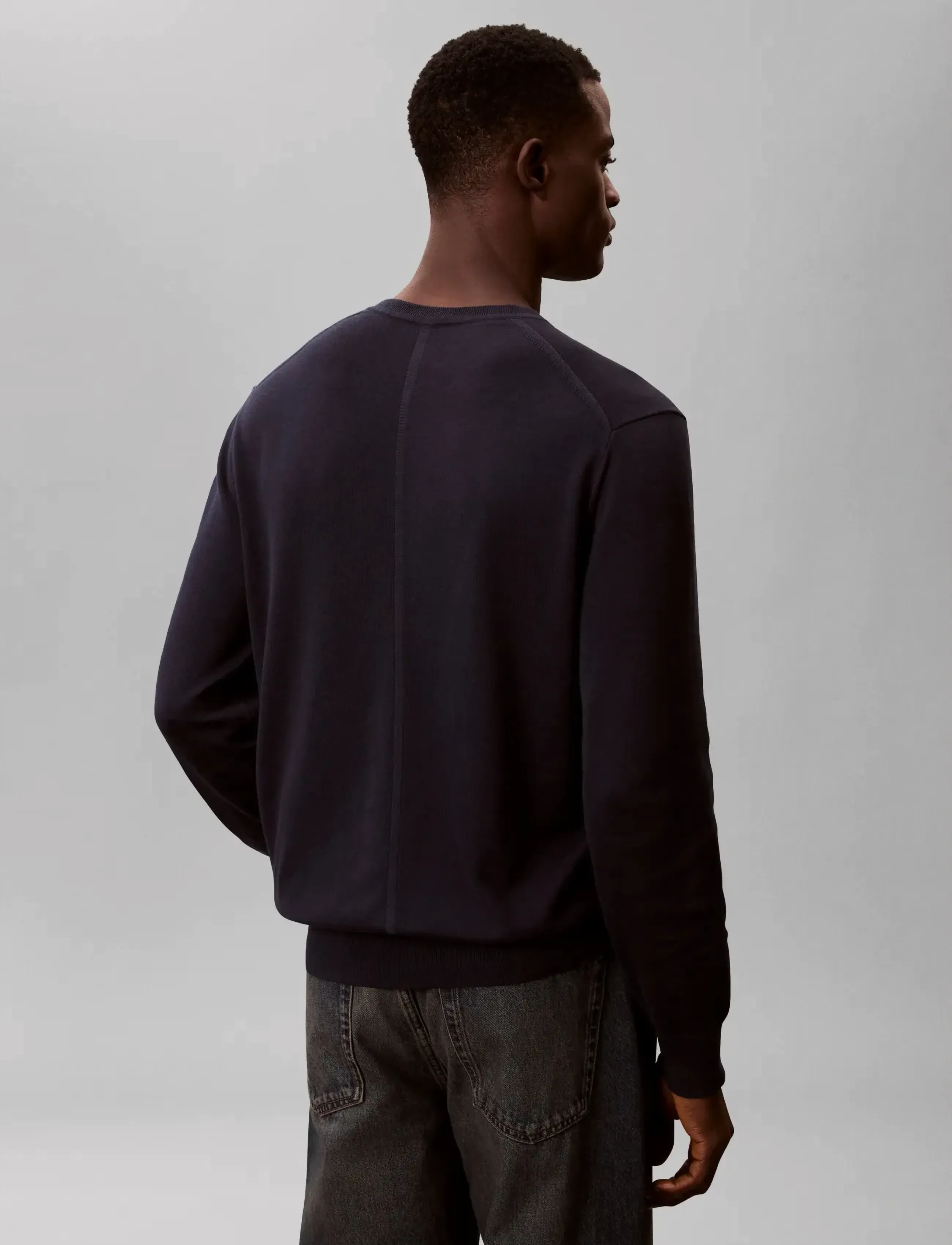 Calvin Klein - LS SUPIMA COTTON CREW 14GG - rundhalsad - dark sapphire - 3