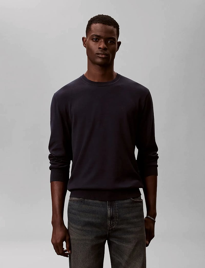 Calvin Klein - LS SUPIMA COTTON CREW 14GG - rundhals - dark sapphire - 4