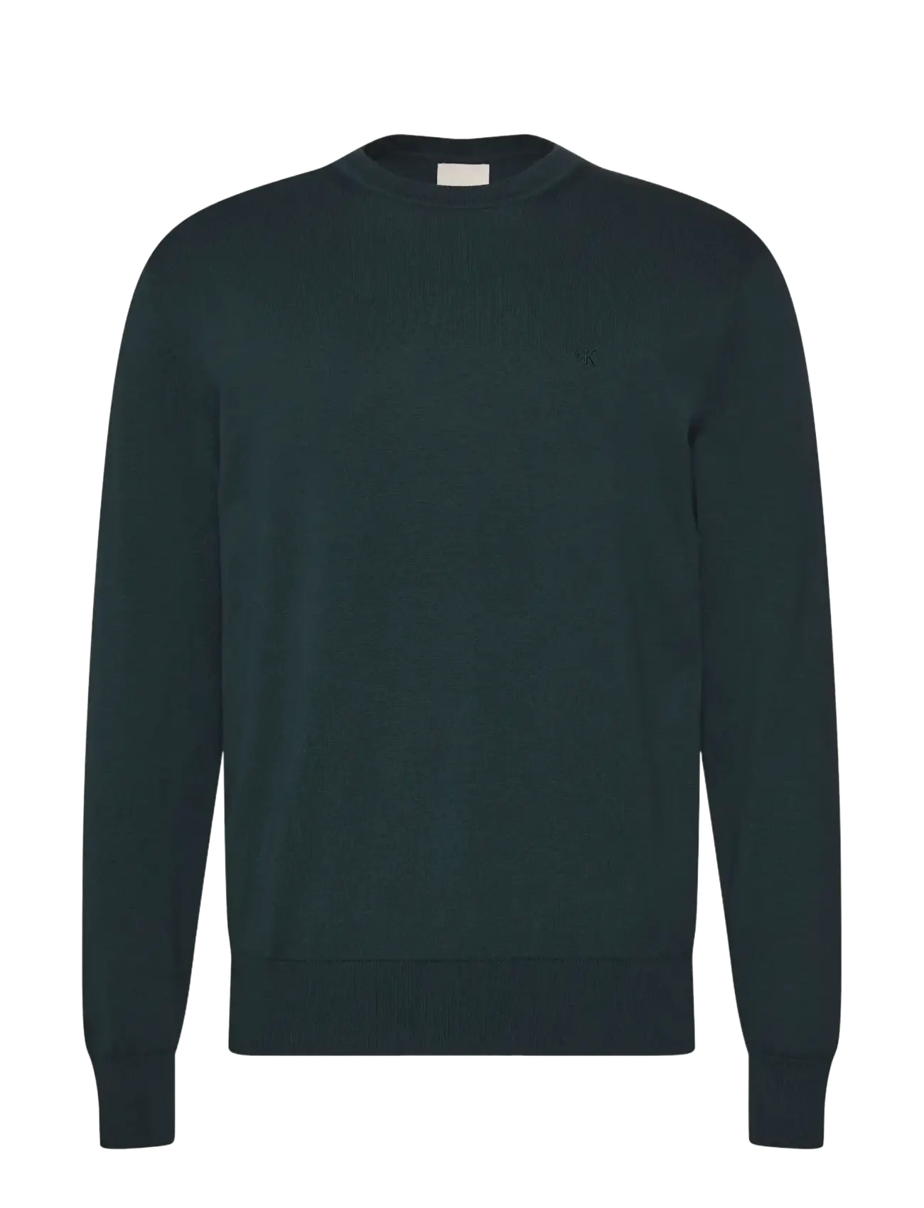 Calvin Klein LS SUPIMA COTTON CREW 14GG - Kleidung - MAGICAL FOREST / green