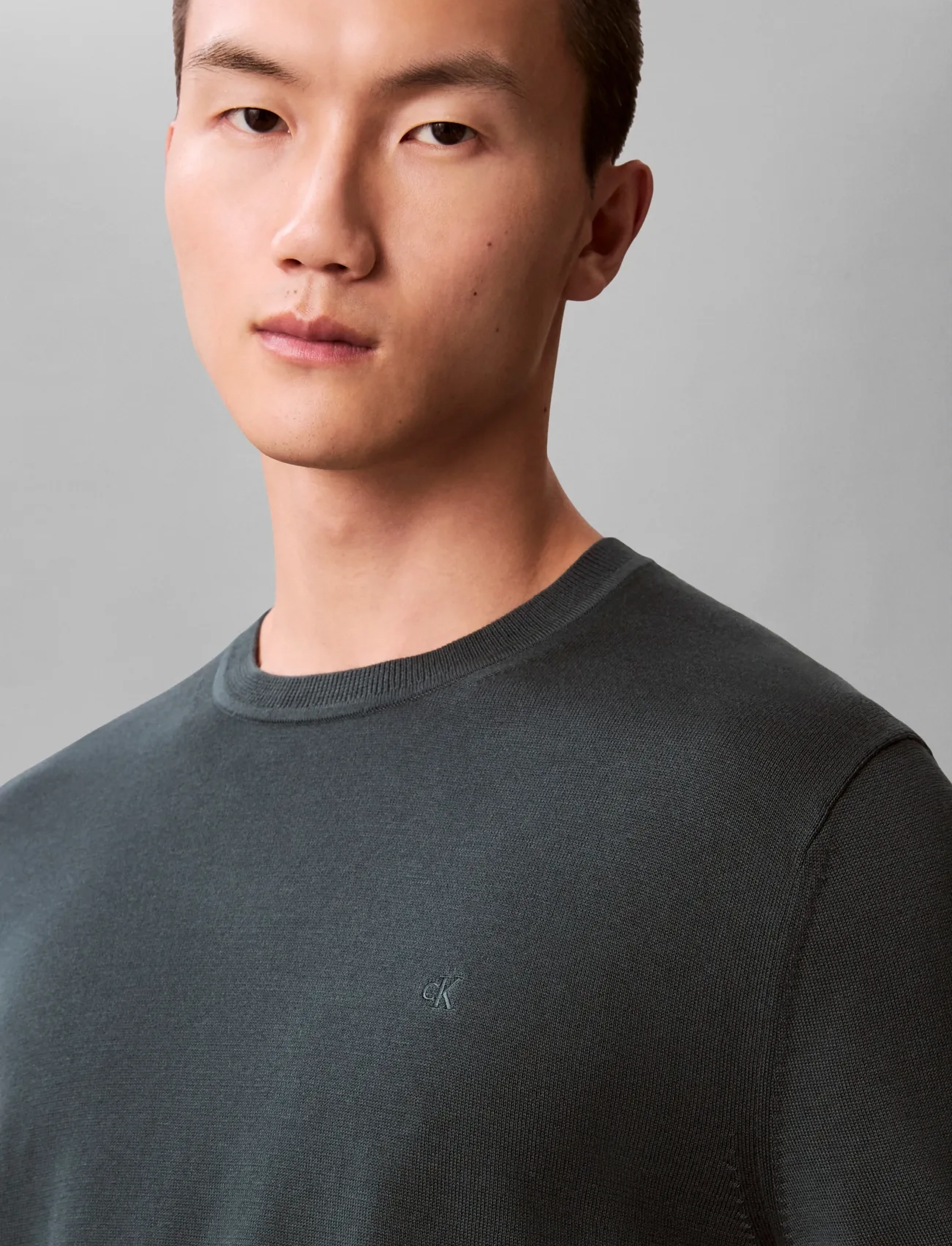 Calvin Klein - LS SUPIMA COTTON CREW 14GG - rund hals - magical forest - 2