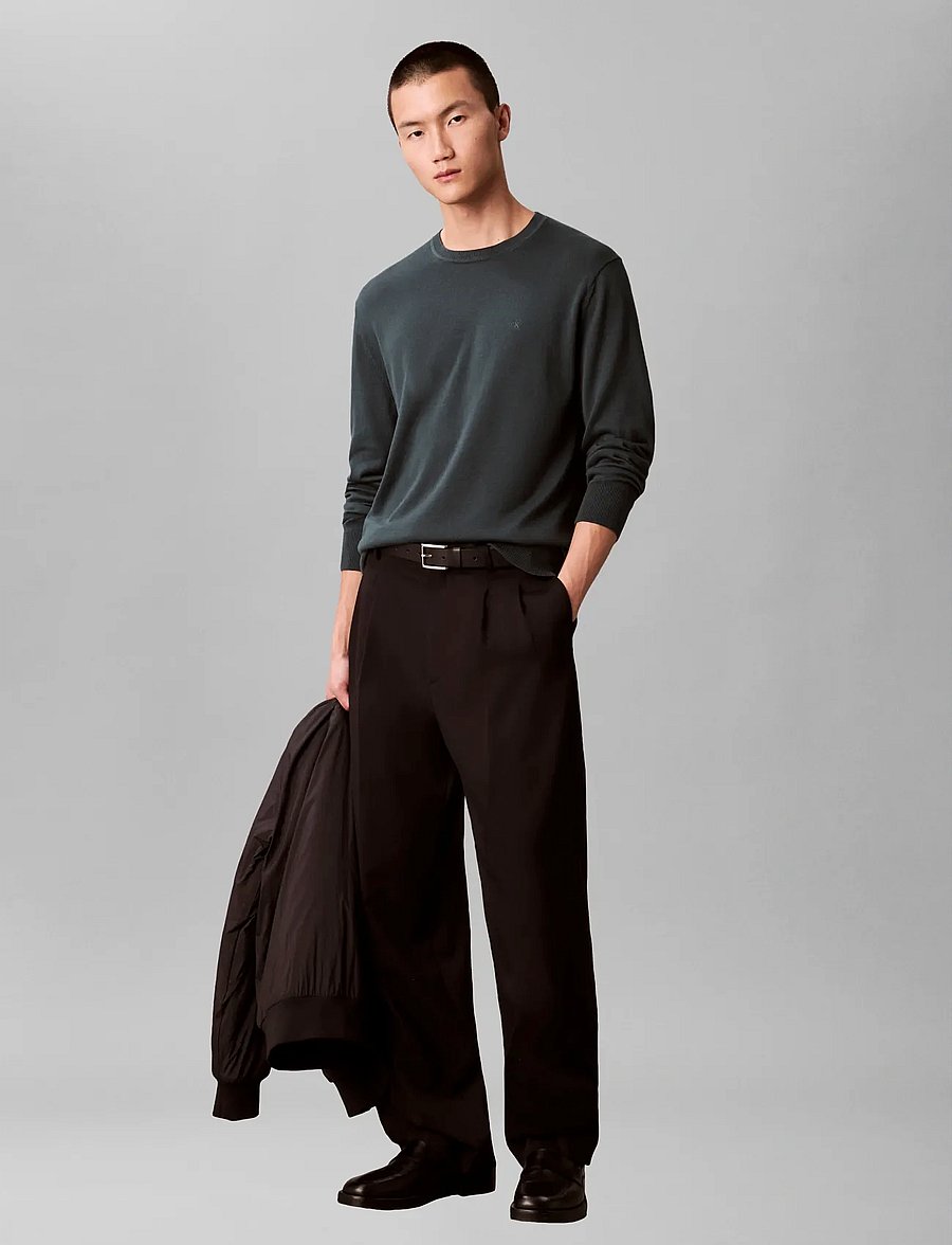 Calvin Klein - LS SUPIMA COTTON CREW 14GG - rundhals - magical forest - 3