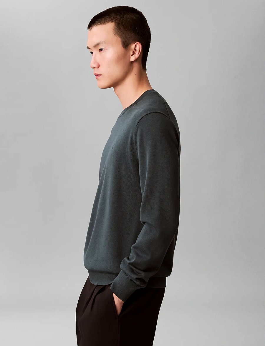 Calvin Klein - LS SUPIMA COTTON CREW 14GG - rundhals - magical forest - 4