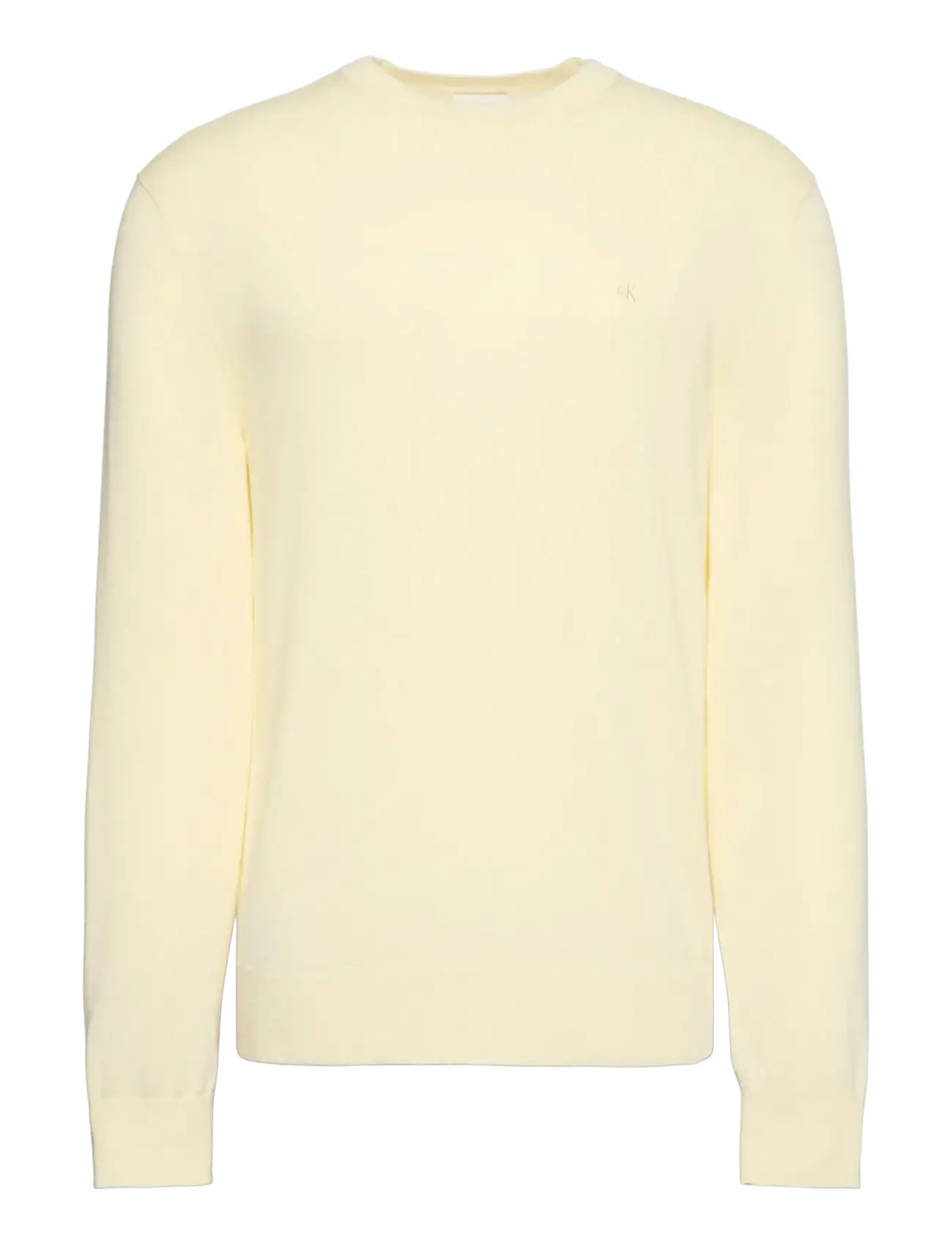 Calvin Klein LS SUPIMA COTTON CREW 14GG - Strickmode - PEAR SORBET / yellow