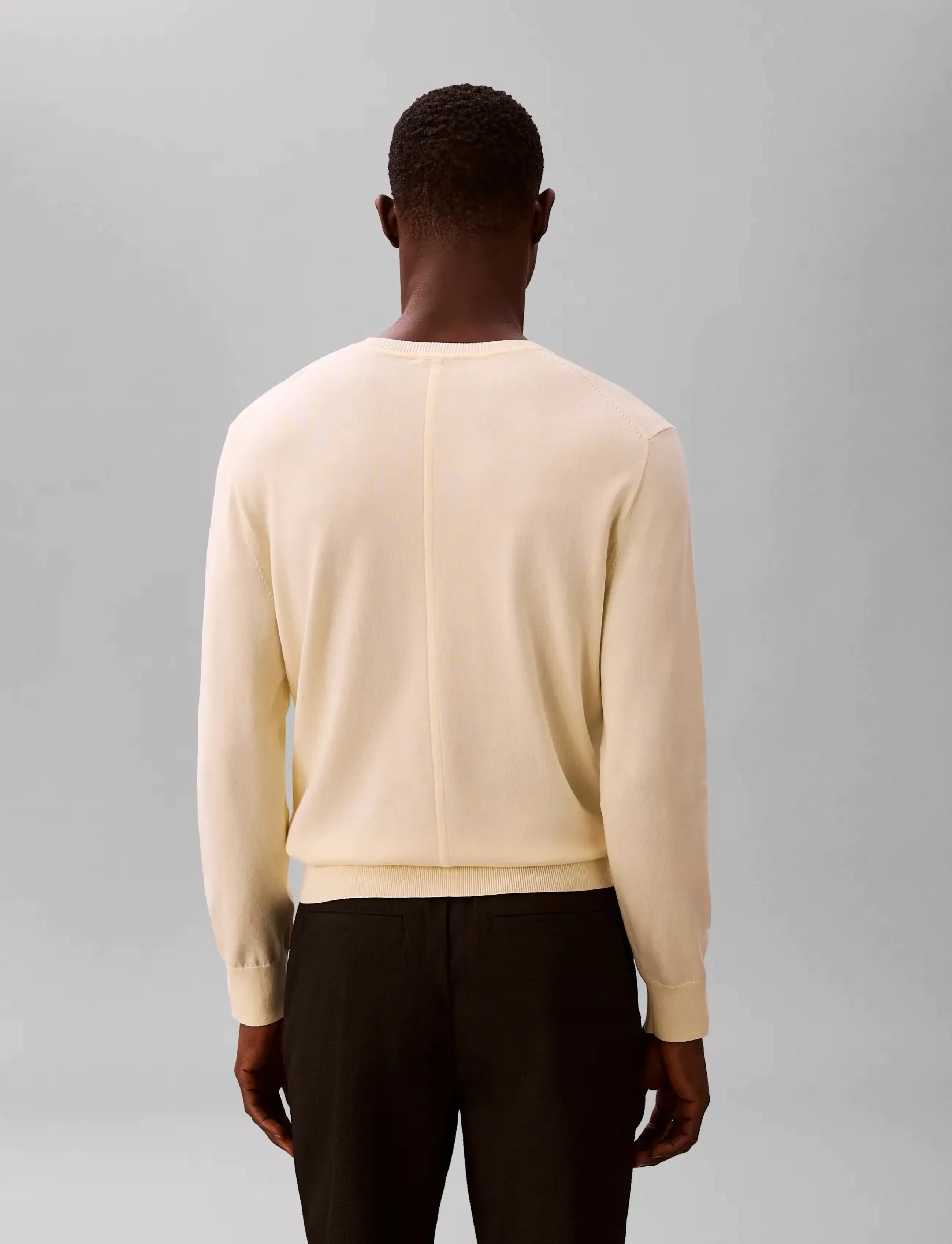 Calvin Klein - LS SUPIMA COTTON CREW 14GG - pyöreäaukkoiset - pear sorbet - 2