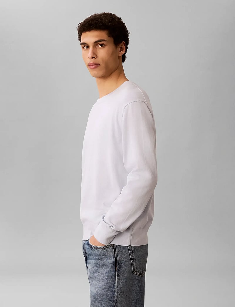 Calvin Klein - LS SUPIMA COTTON CREW 14GG - rundhals - plein air - 0