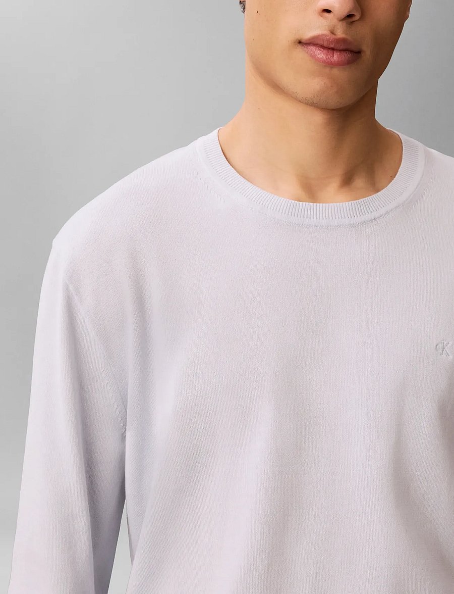 Calvin Klein - LS SUPIMA COTTON CREW 14GG - rundhals - plein air - 2