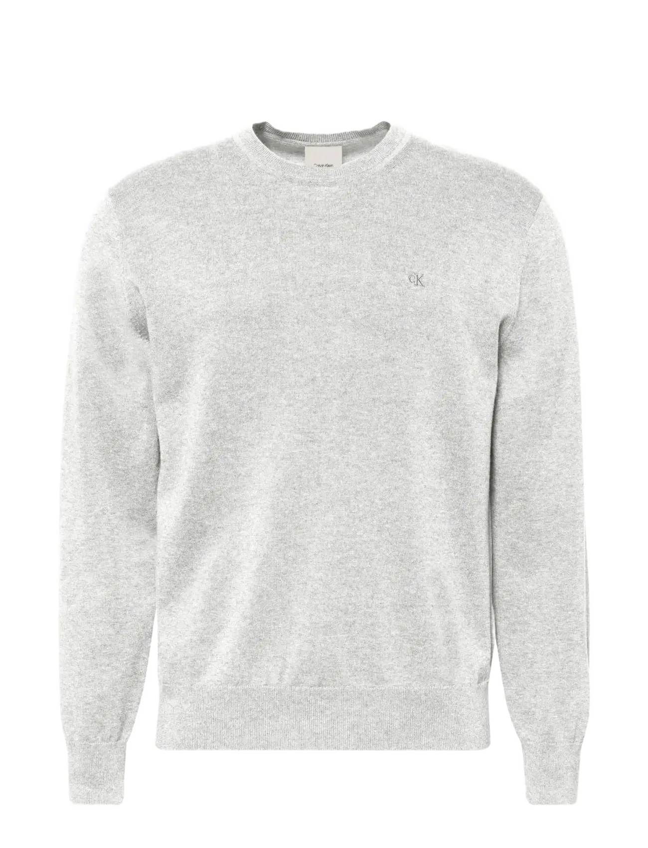 Calvin Klein LS SUPIMA COTTON CREW 14GG - Ümmarguse kaelusega kudumid - SNOW HEATHER / grey