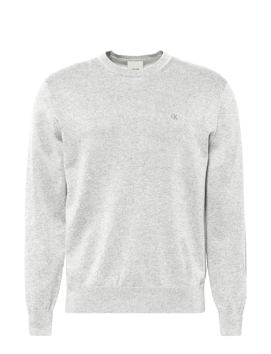 Calvin Klein - LS SUPIMA COTTON CREW 14GG - rundhals - snow heather - 1