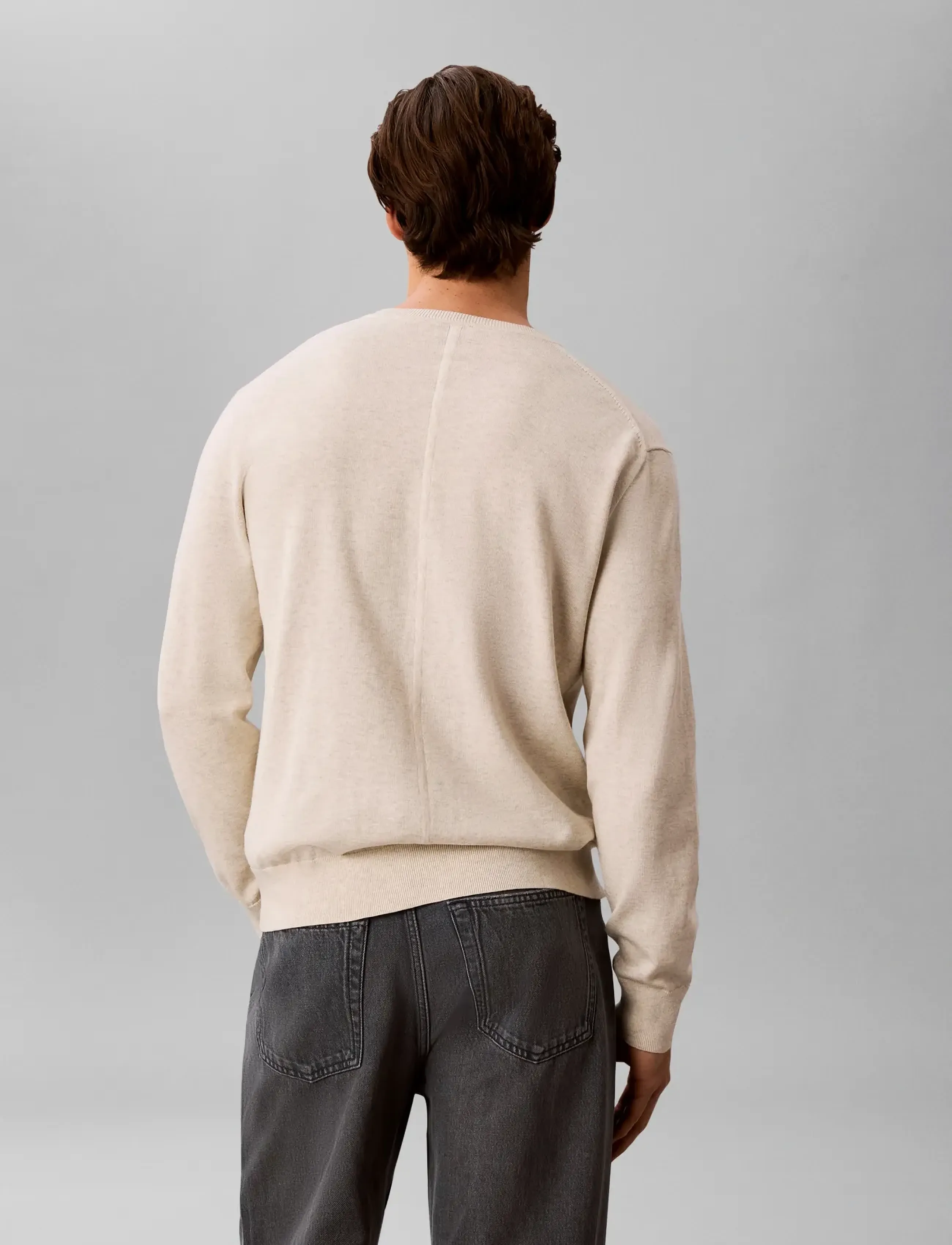 Calvin Klein - LS SUPIMA COTTON CREW 14GG - rundhals - snow heather - 2