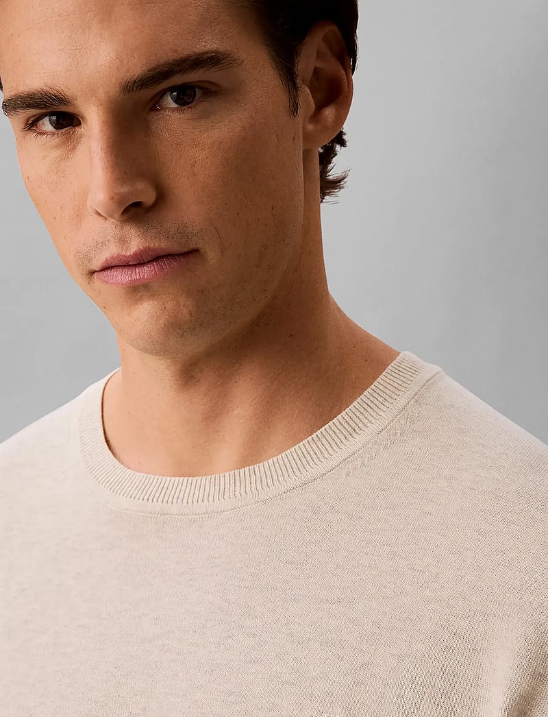 Calvin Klein - LS SUPIMA COTTON CREW 14GG - rundhals - snow heather - 3