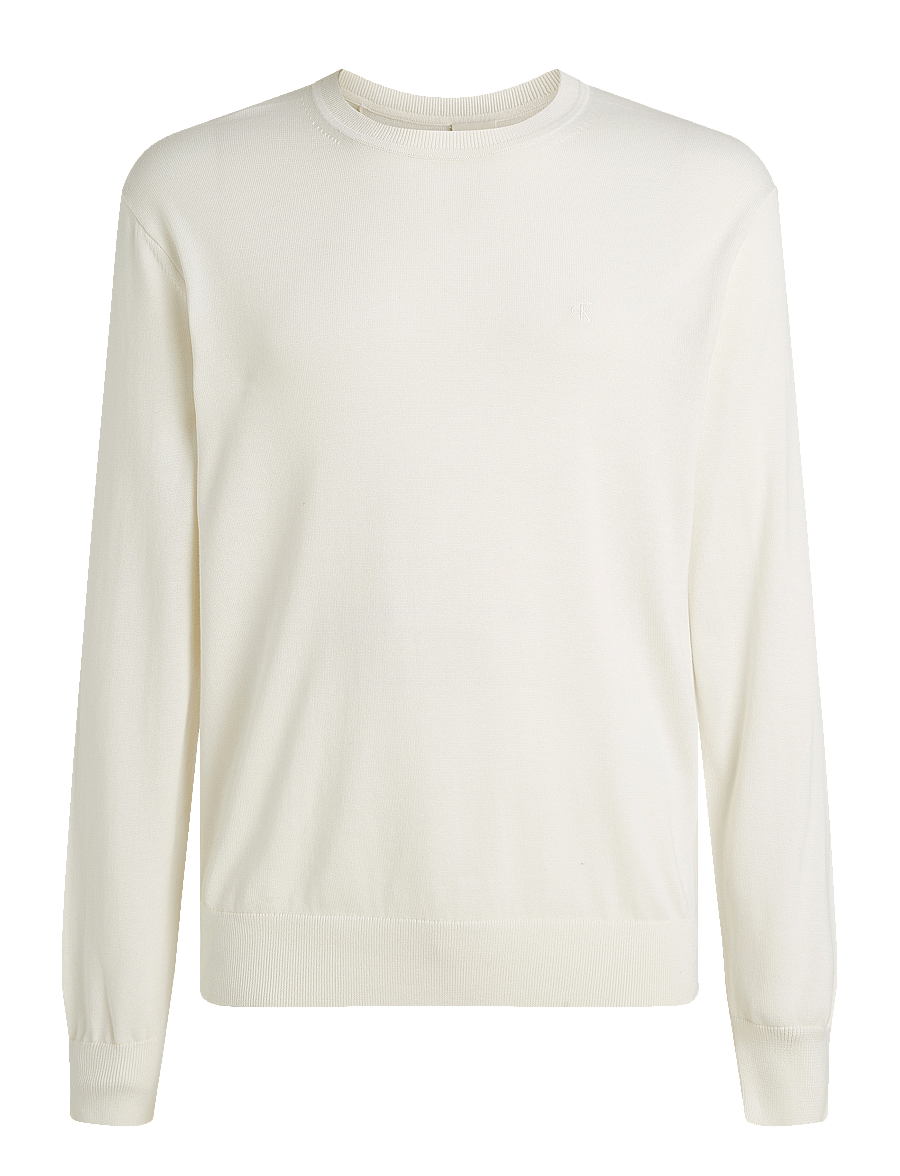 Calvin Klein - LS SUPIMA COTTON CREW 14GG - rundhals - tofu - 1