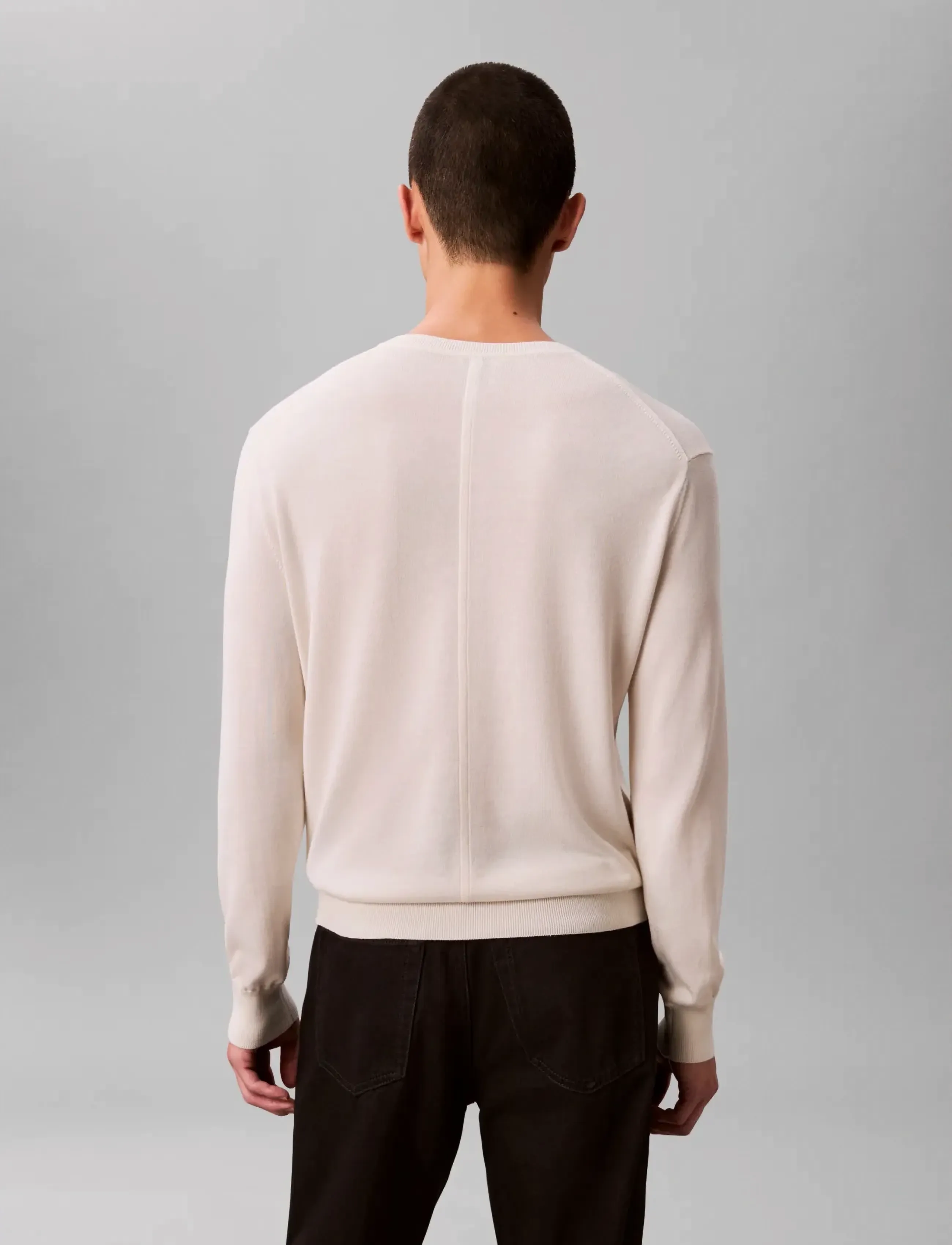 Calvin Klein Ls Supima Cotton Crew 14Gg långärmade t-shirts herr – bild 3