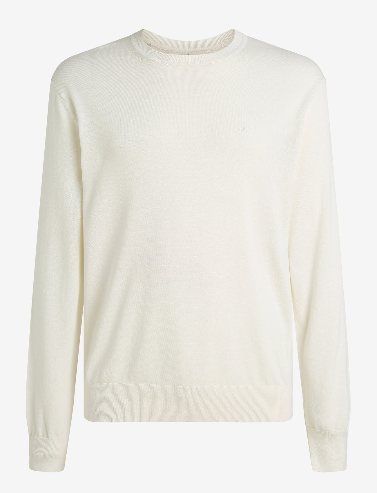 Calvin Klein - LS SUPIMA COTTON CREW 14GG - rund hals - tofu - 1