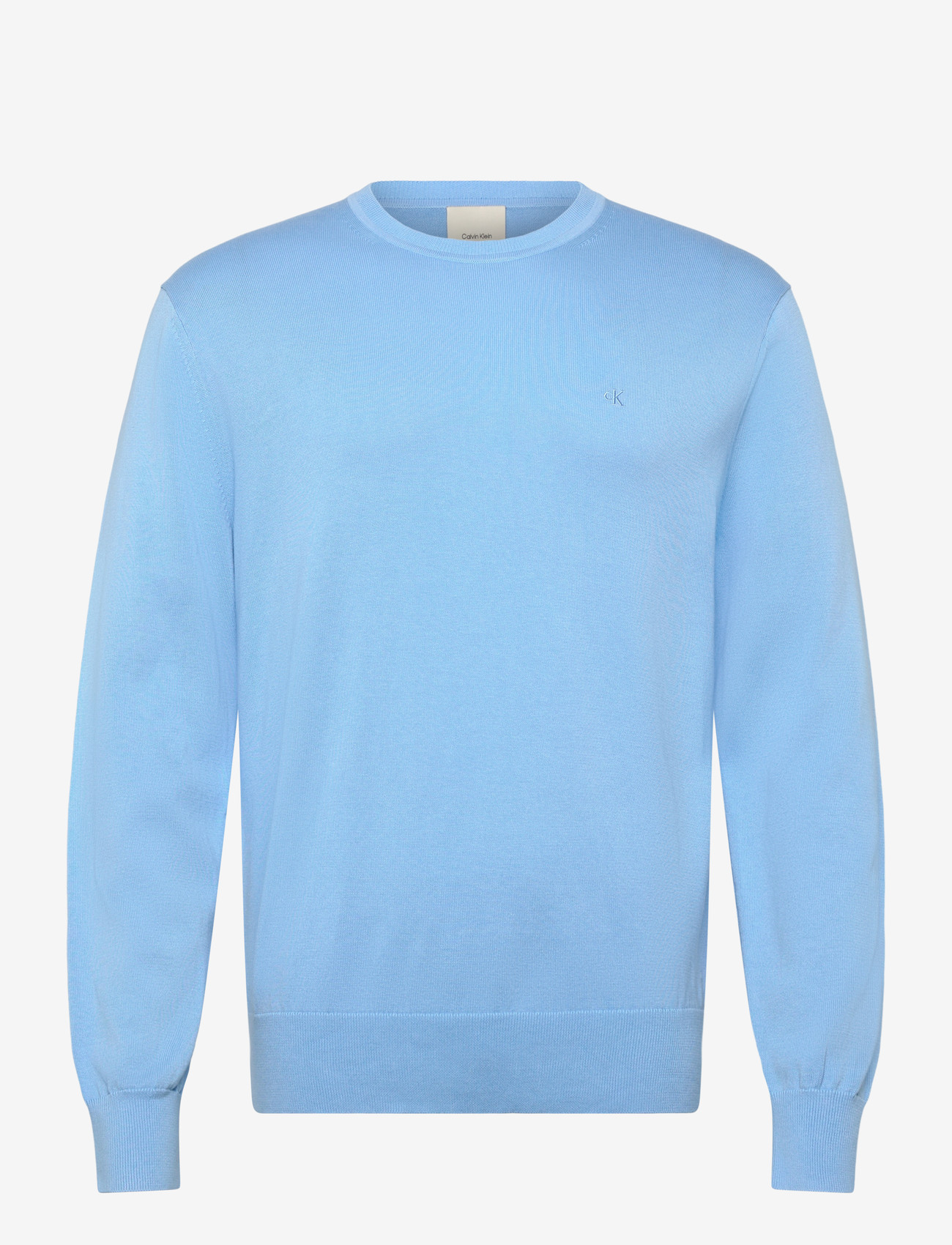 Calvin Klein - LS SUPIMA COTTON CREW 14GG - efterårstøj - track blue - 0