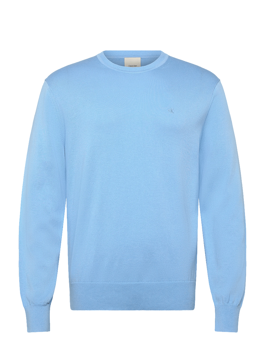 Calvin Klein - LS SUPIMA COTTON CREW 14GG - rundhals - track blue - 1