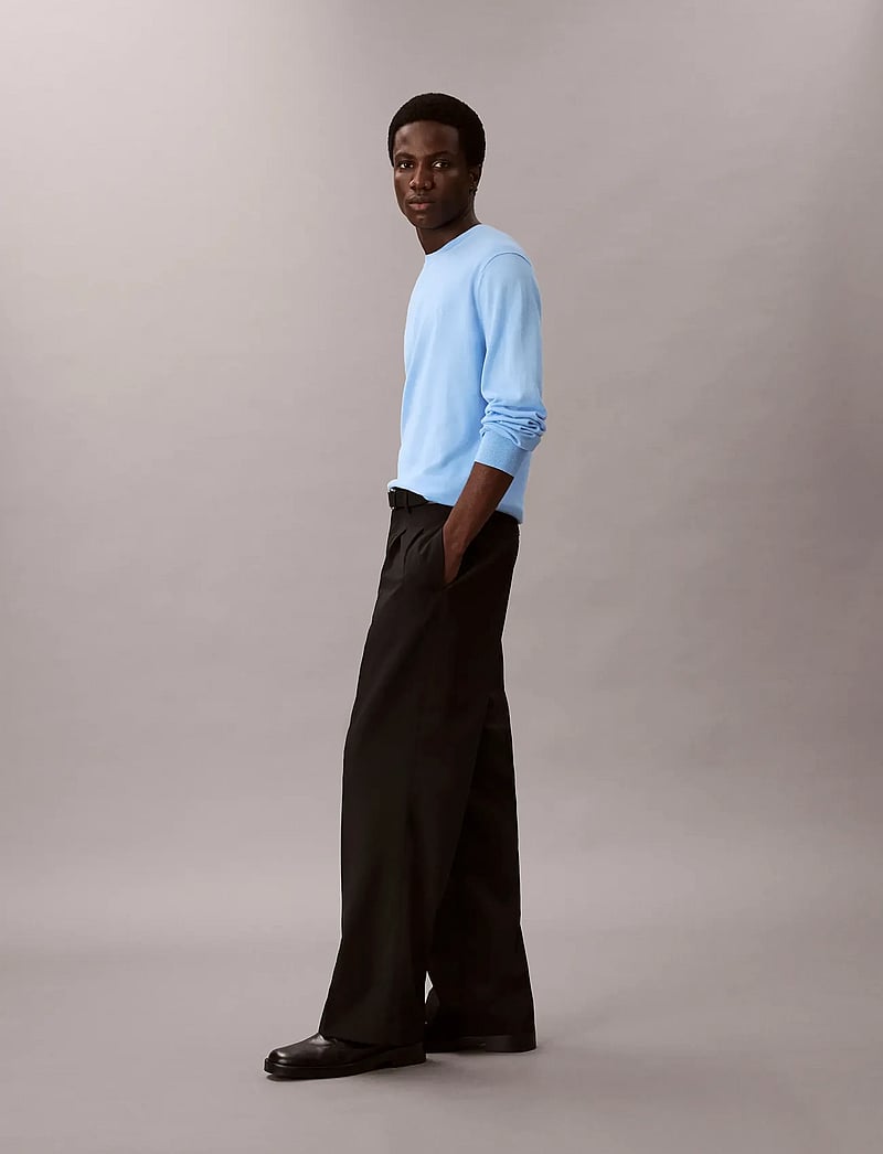 Calvin Klein - LS SUPIMA COTTON CREW 14GG - rundhals - track blue - 3