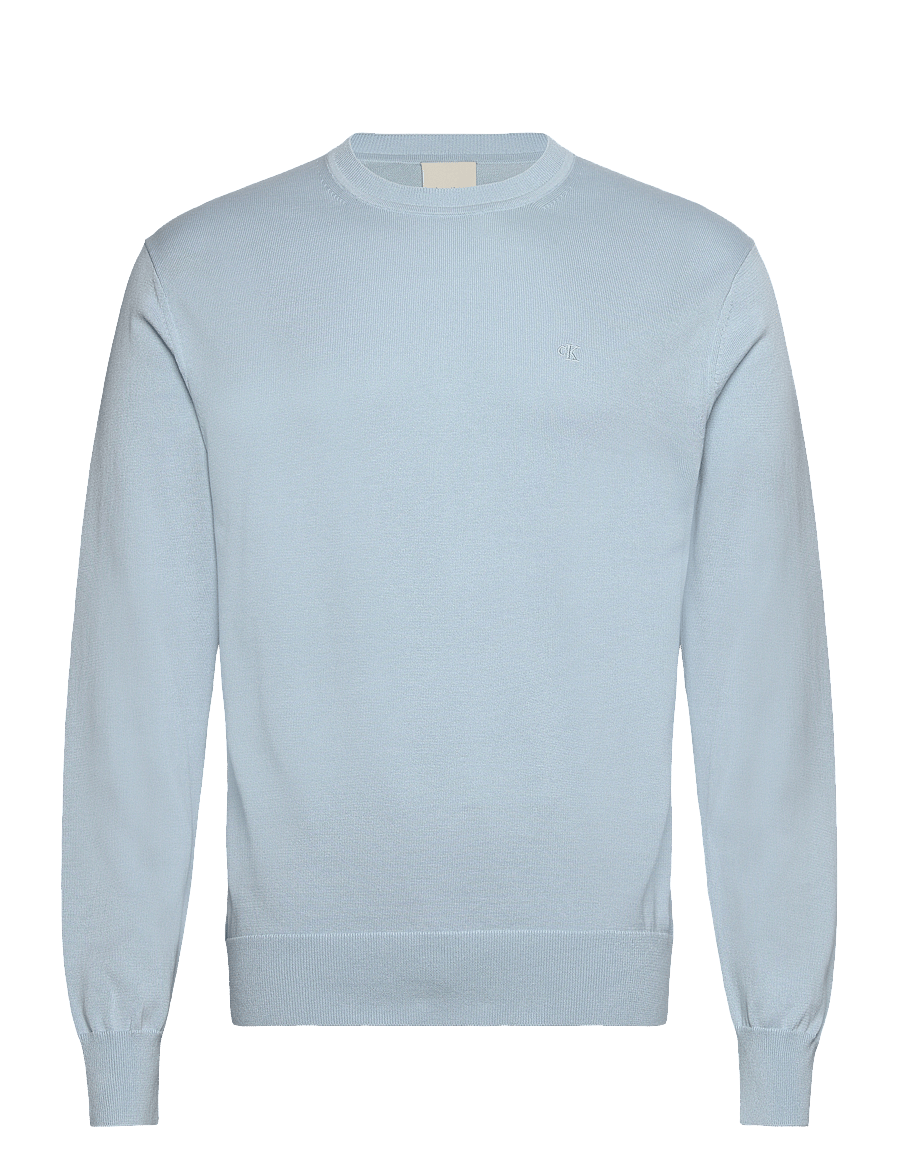 Calvin Klein - LS SUPIMA COTTON CREW 14GG - rundhals - winter sky - 0