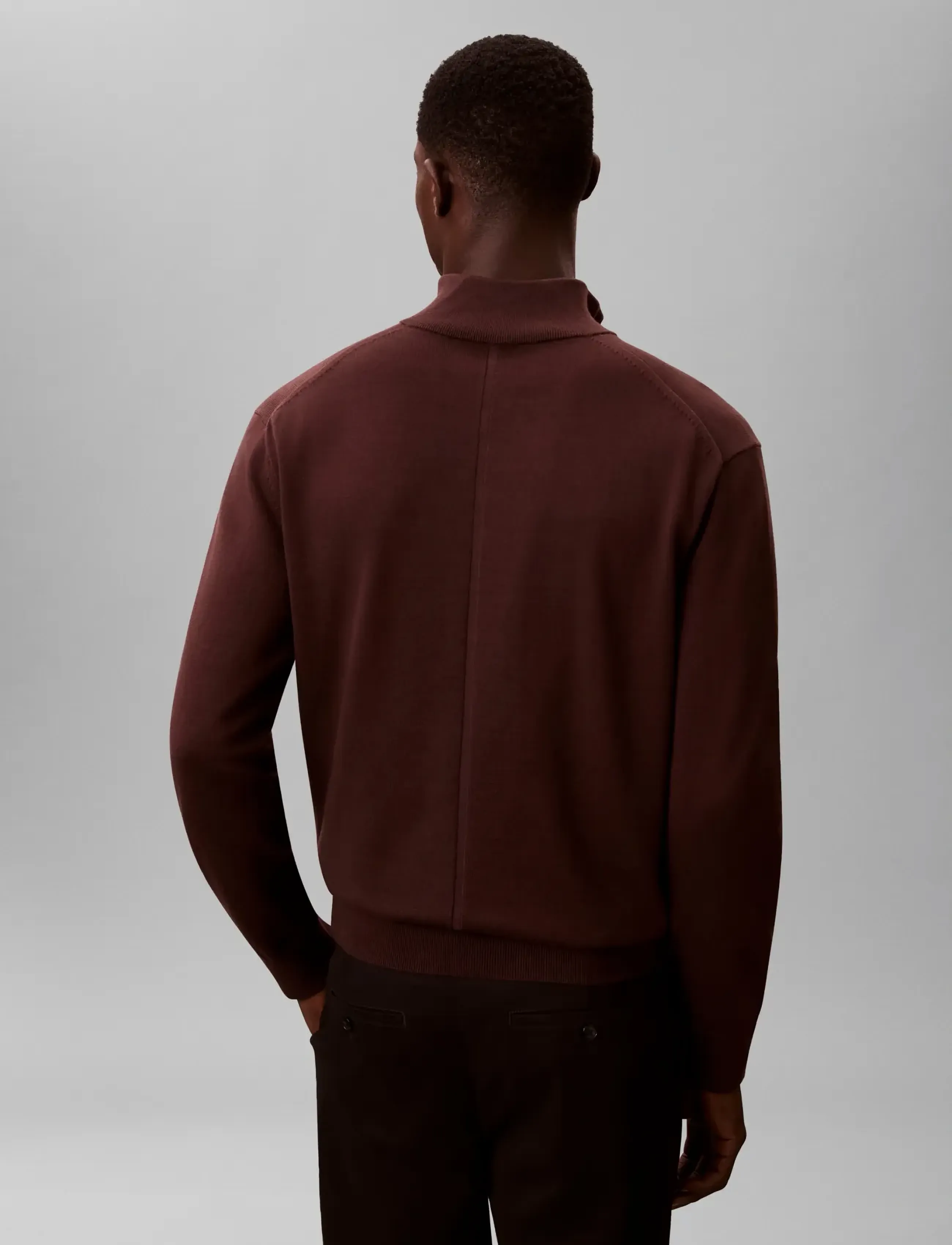 Calvin Klein - LS SUPIMA QZ SWEATER 12GG - džemperiai su trumpu užtrauktuku - rich brown - 2