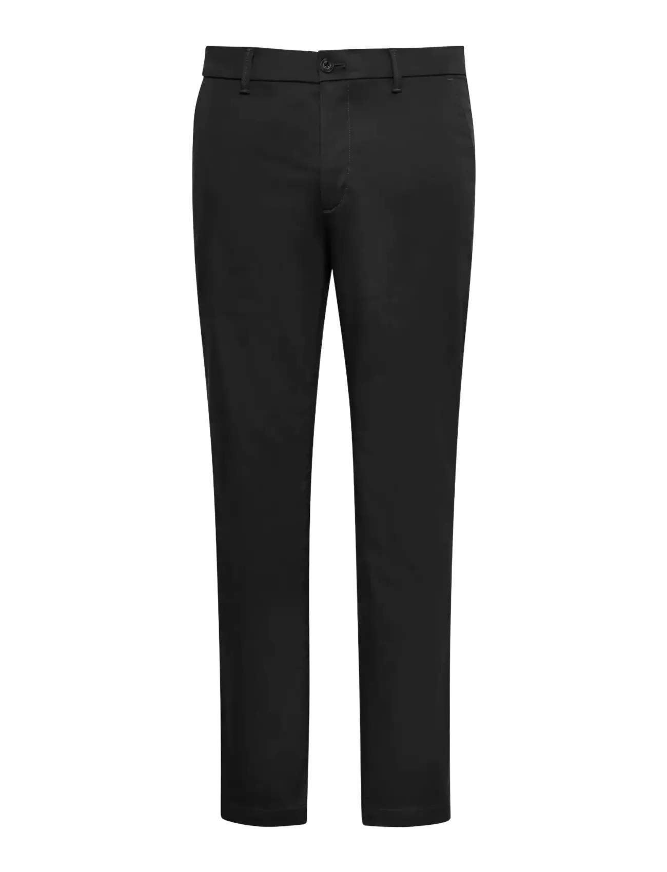 Calvin Klein SLIM REFINED COTTON STRETCH TROU - Byxor - BLACK / black
