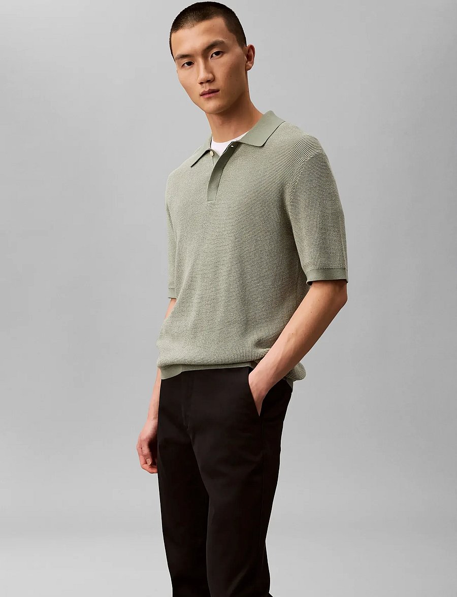 Calvin Klein - SLIM REFINED COTTON STRETCH TROU - chinos - black - 4