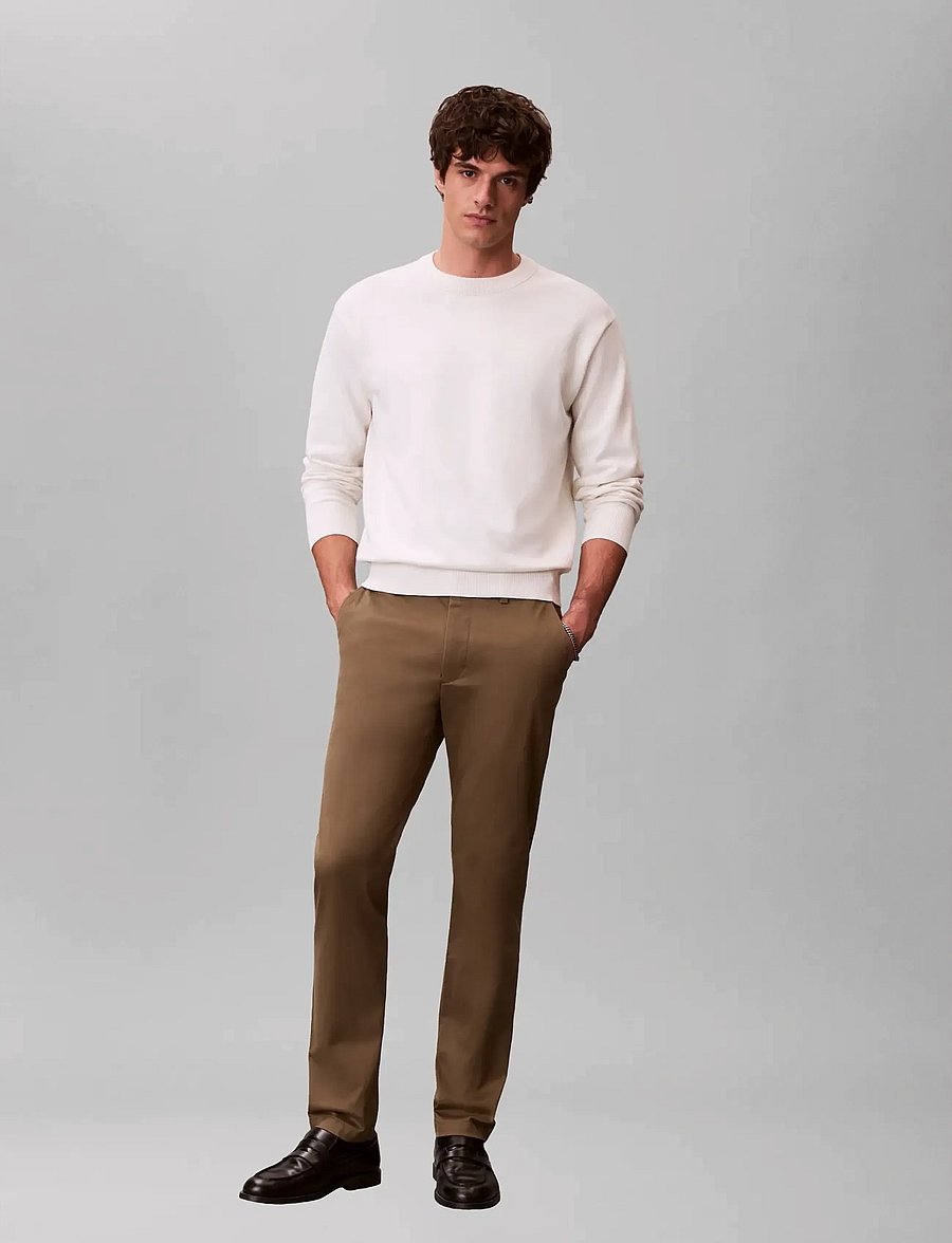 Calvin Klein - SLIM RFND CTTN STRTCH TROUSER - chinos - capers - 5