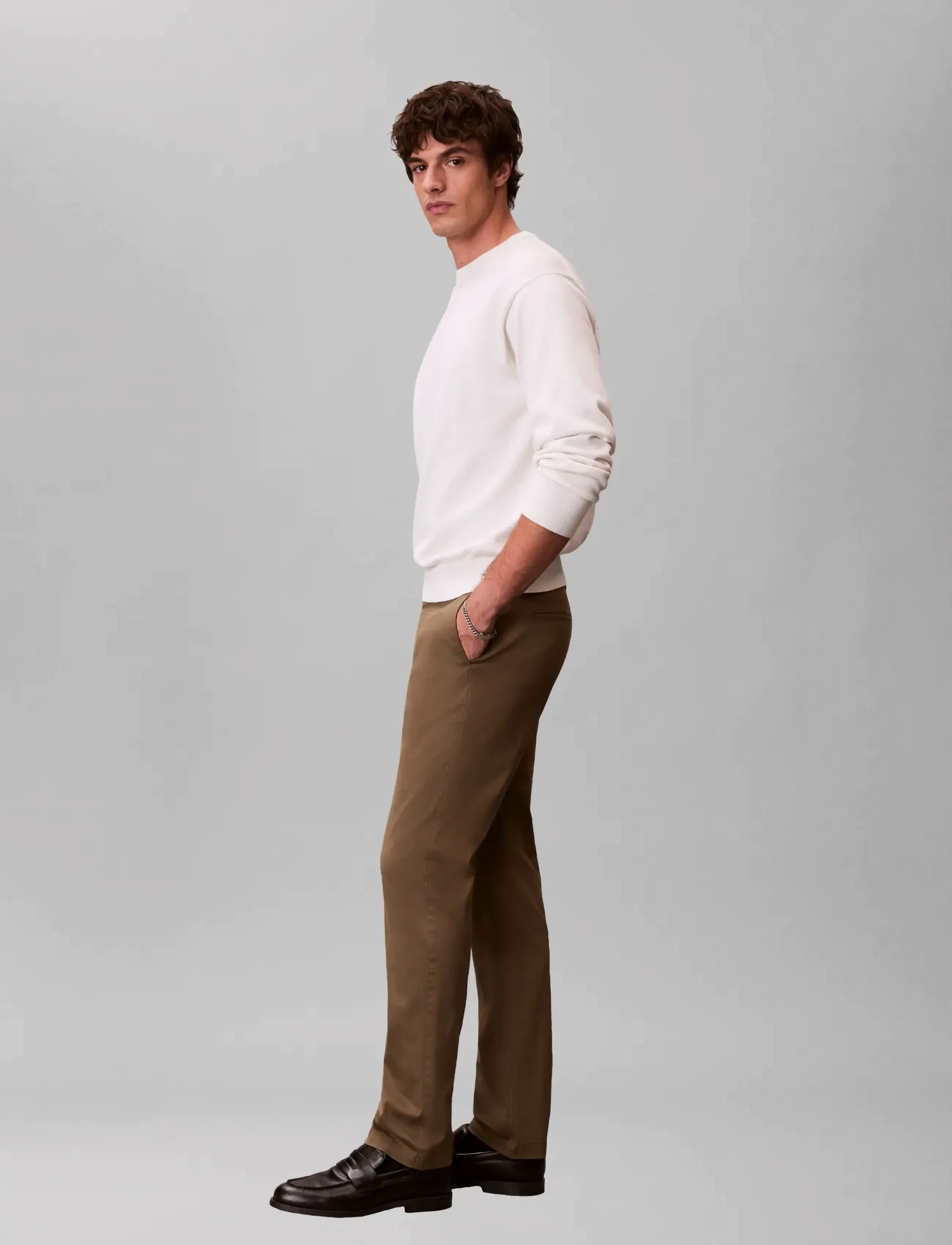 Calvin Klein Slim Refined Cotton Stretch Trou chinos herr – bild 4