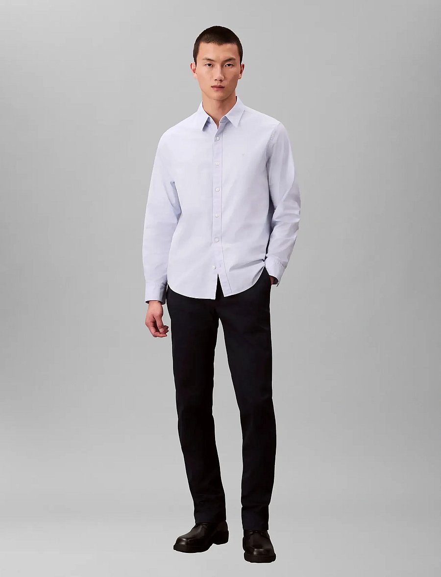 Calvin Klein - SLIM RFND CTTN STRTCH TROUSER - chinos - dark sapphire - 0
