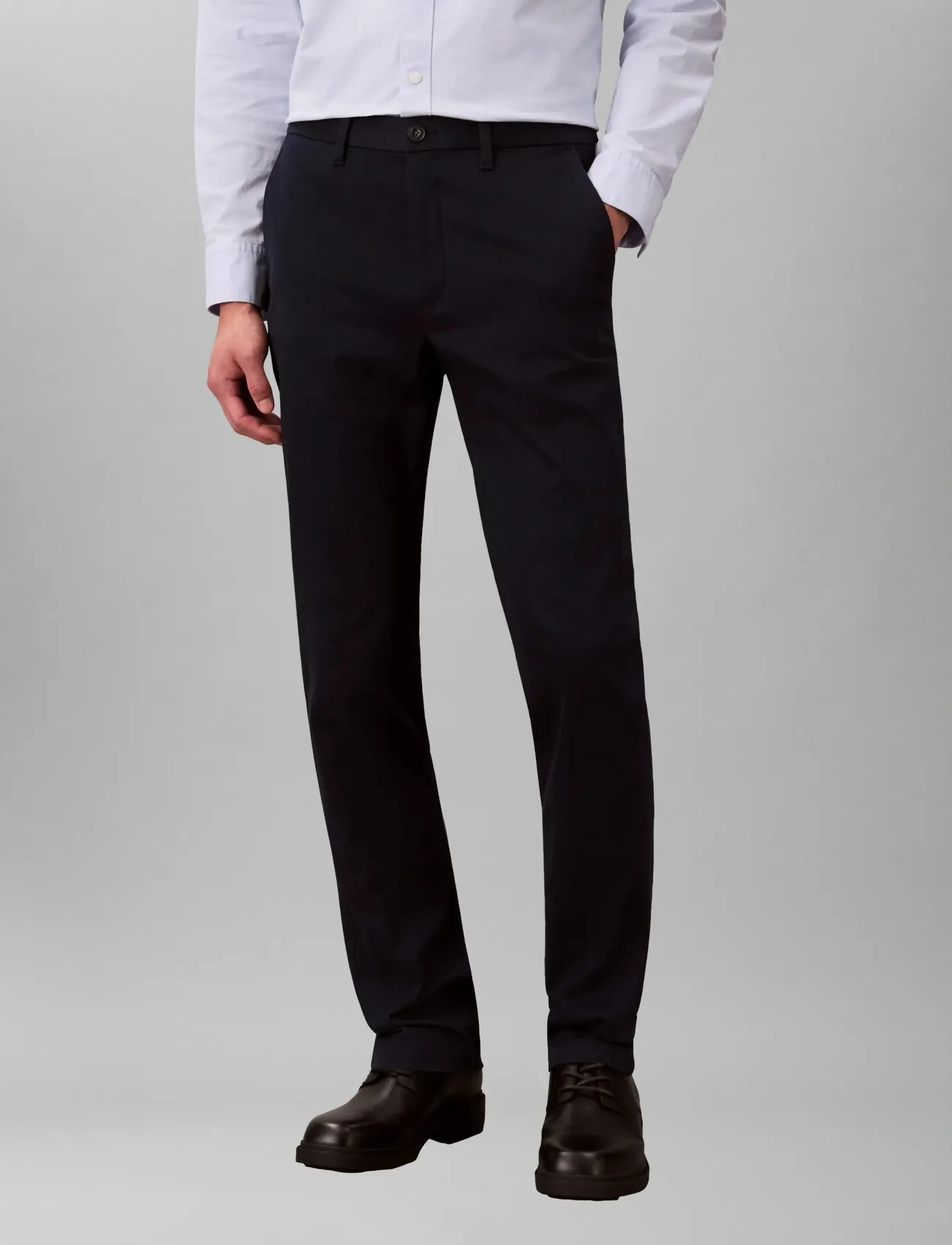 Calvin Klein - SLIM RFND CTTN STRTCH TROUSER - chinos - dark sapphire - 3