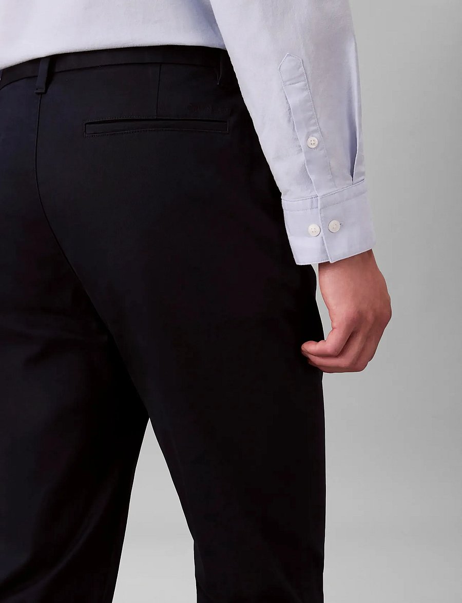 Calvin Klein - SLIM RFND CTTN STRTCH TROUSER - chinos - dark sapphire - 4