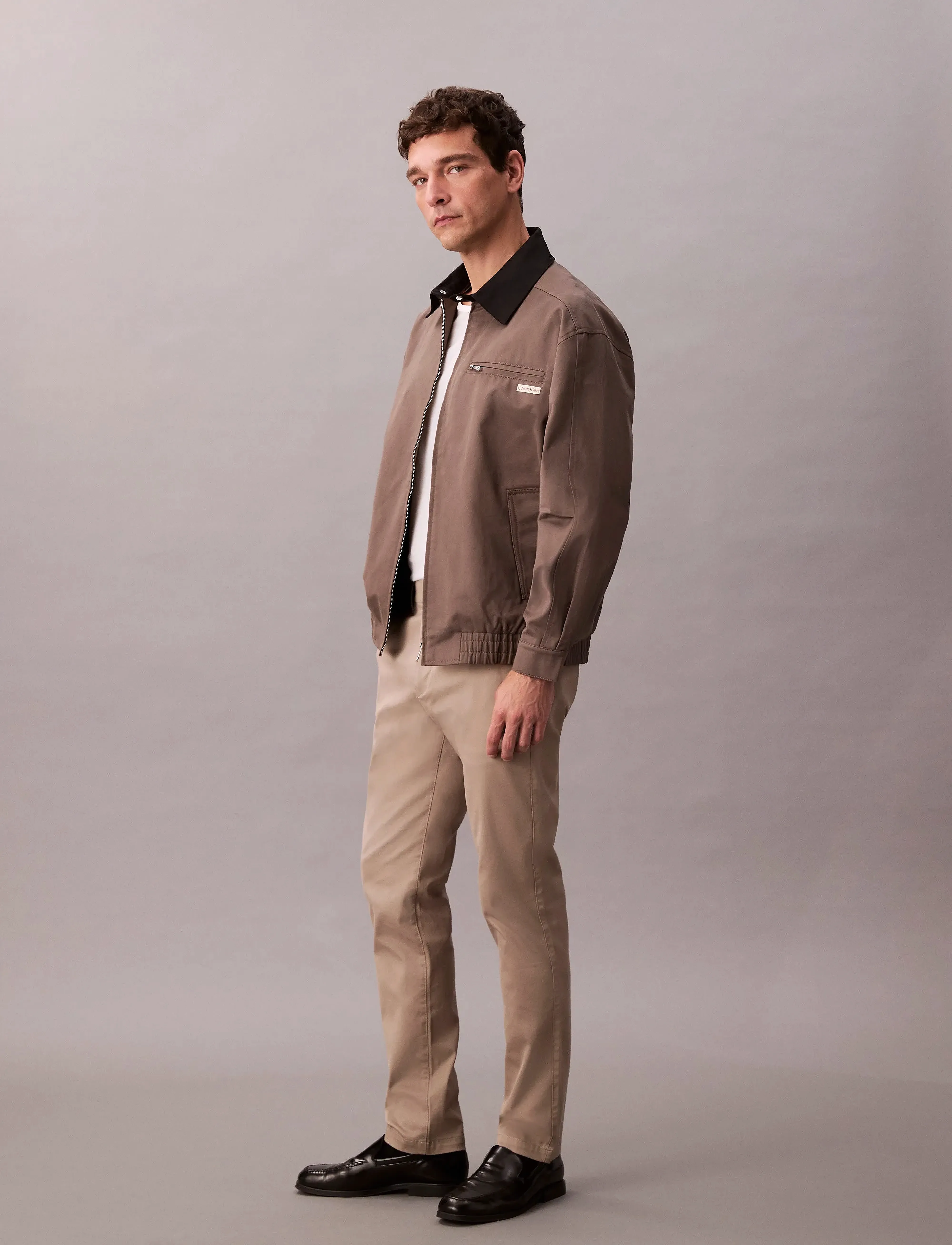 Calvin Klein - SLIM RFND CTTN STRTCH TROUSER - chinos - vintage khaki - 2