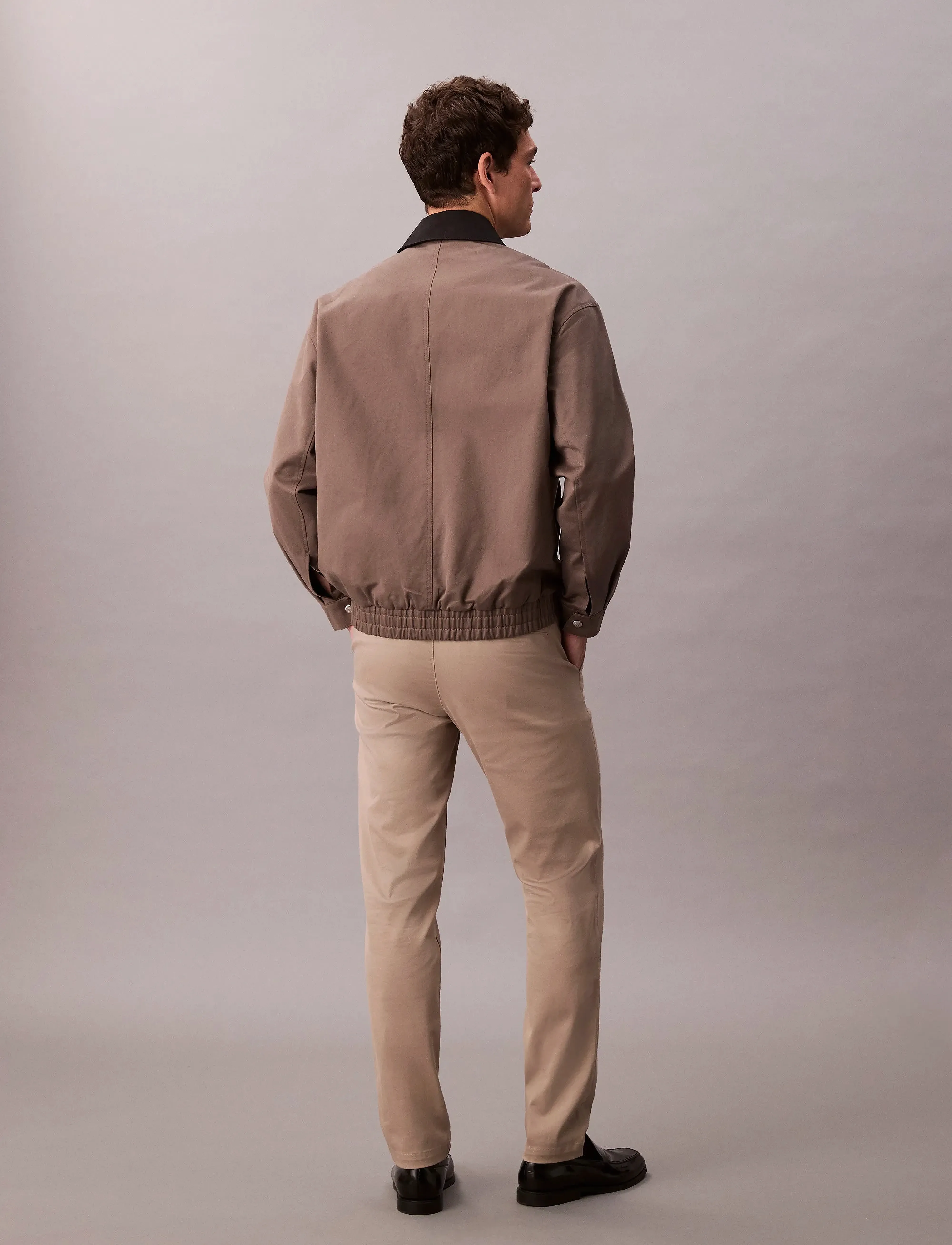 Calvin Klein - SLIM RFND CTTN STRTCH TROUSER - chinos - vintage khaki - 4