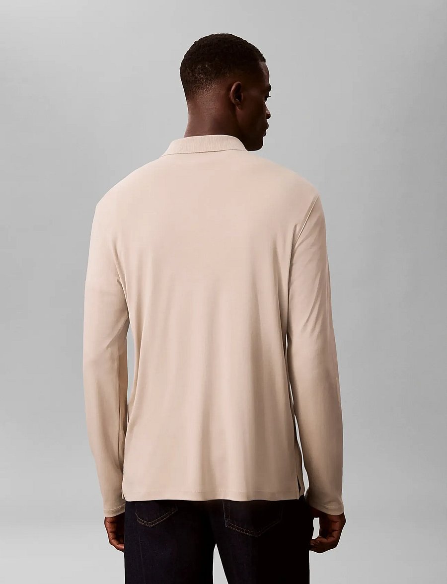 Calvin Klein - LS SUPIMA COTTON SOLID POLO - langärmelig - ancient marble - 2