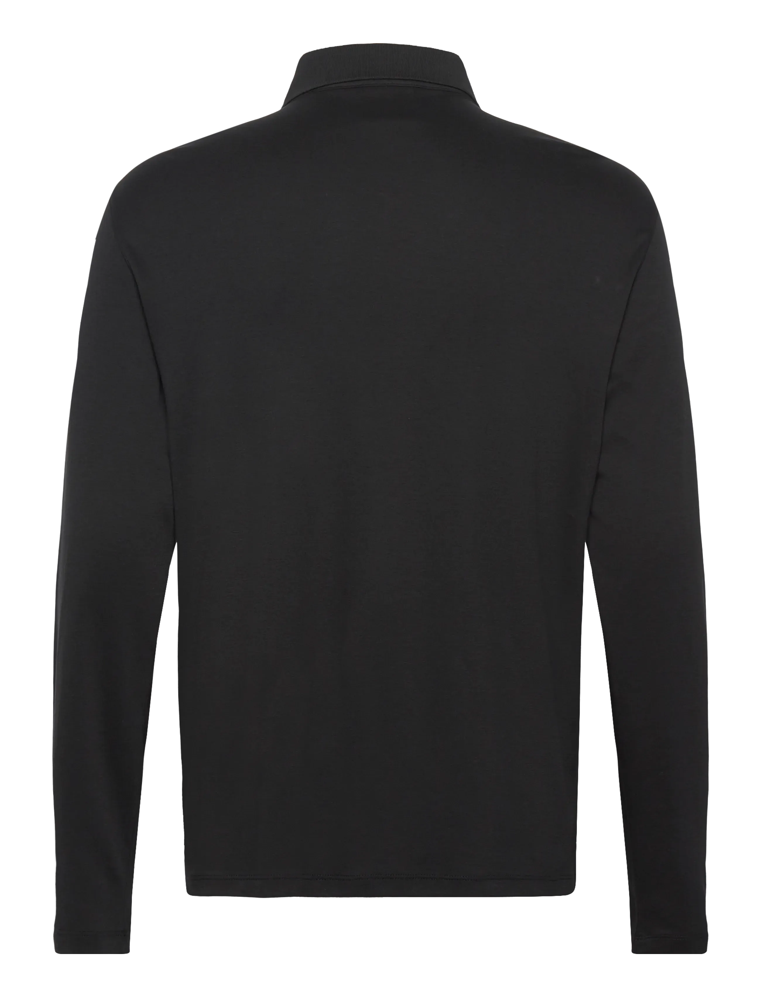 Calvin Klein - LS SUPIMA COTTON SOLID POLO - long-sleeved polos - black - 2