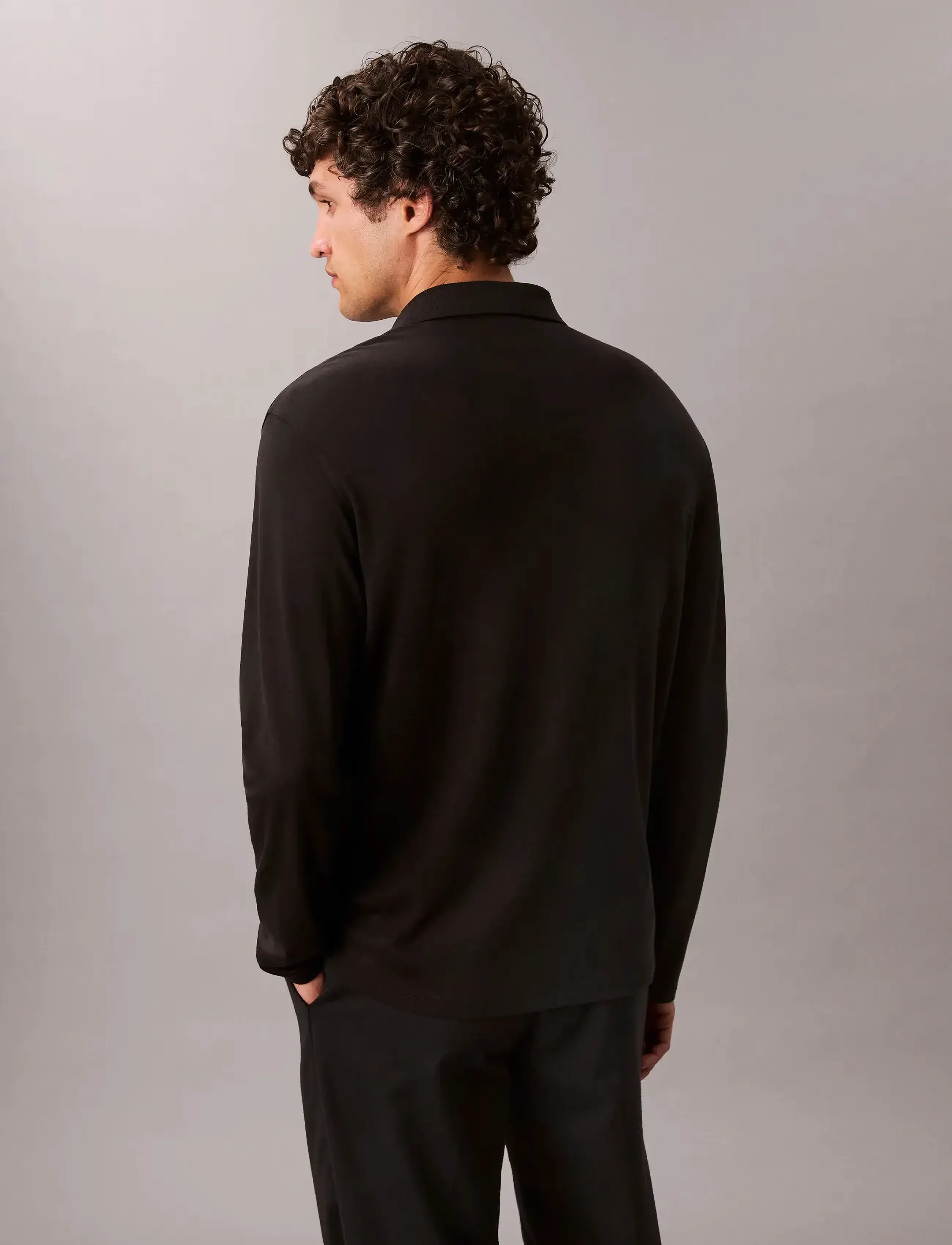 Calvin Klein Ls Supima Cotton Solid Polo pikéer herr – bild 5