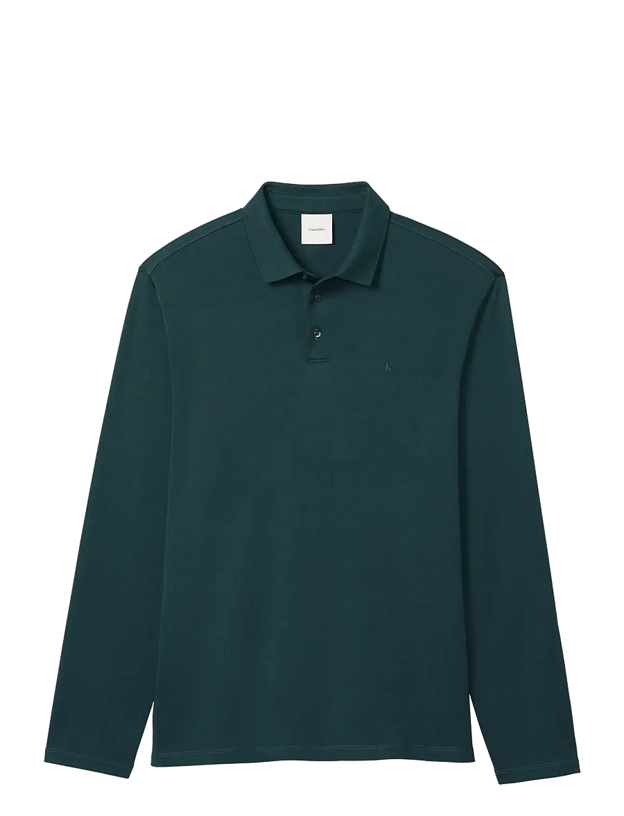 Calvin Klein - LS SUPIMA COTTON SOLID POLO - langärmelig - magical forest - 1