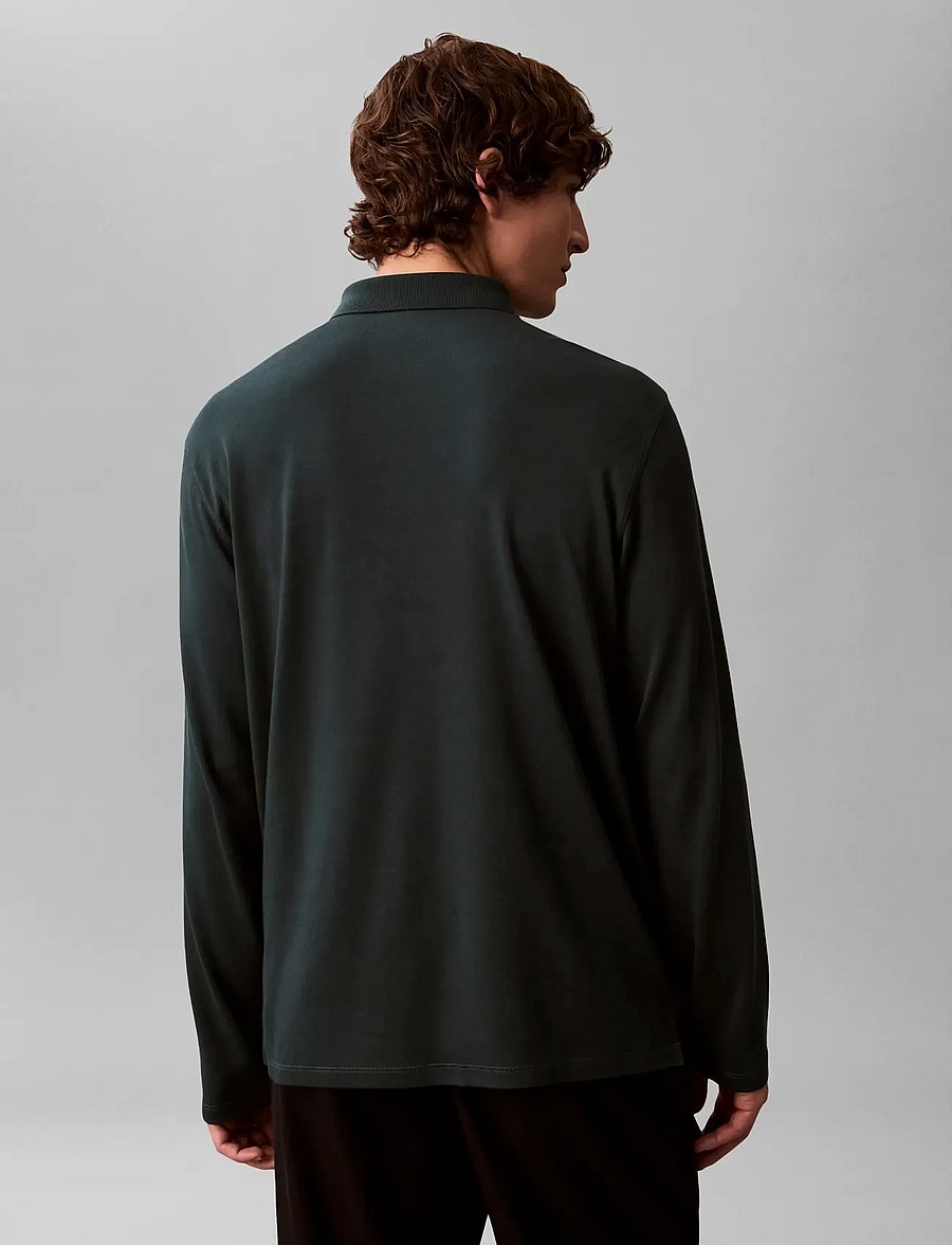 Calvin Klein - LS SUPIMA COTTON SOLID POLO - langärmelig - magical forest - 2