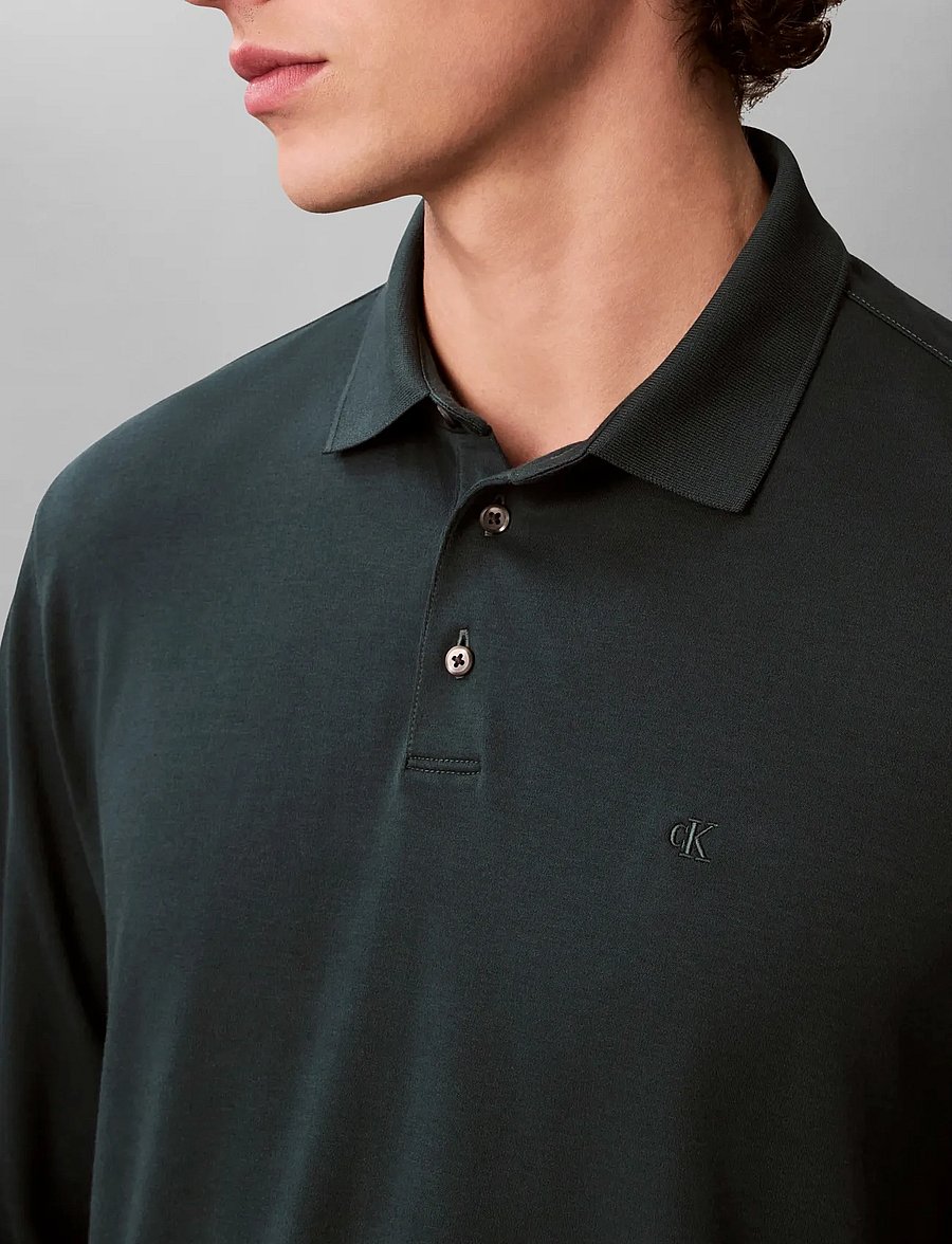 Calvin Klein - LS SUPIMA COTTON SOLID POLO - langärmelig - magical forest - 4