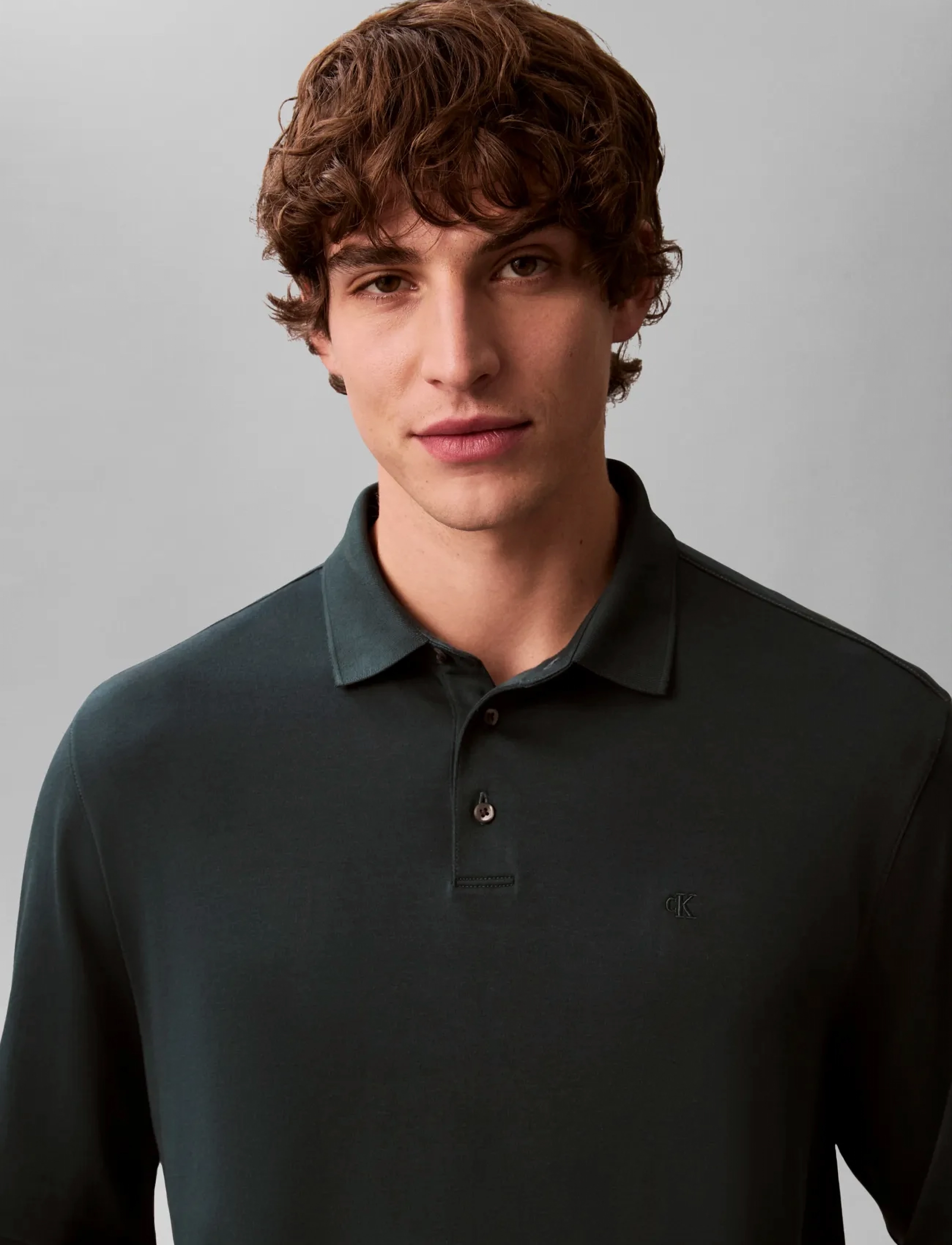 Calvin Klein Ls Supima Cotton Solid Polo pikéer herr – bild 6