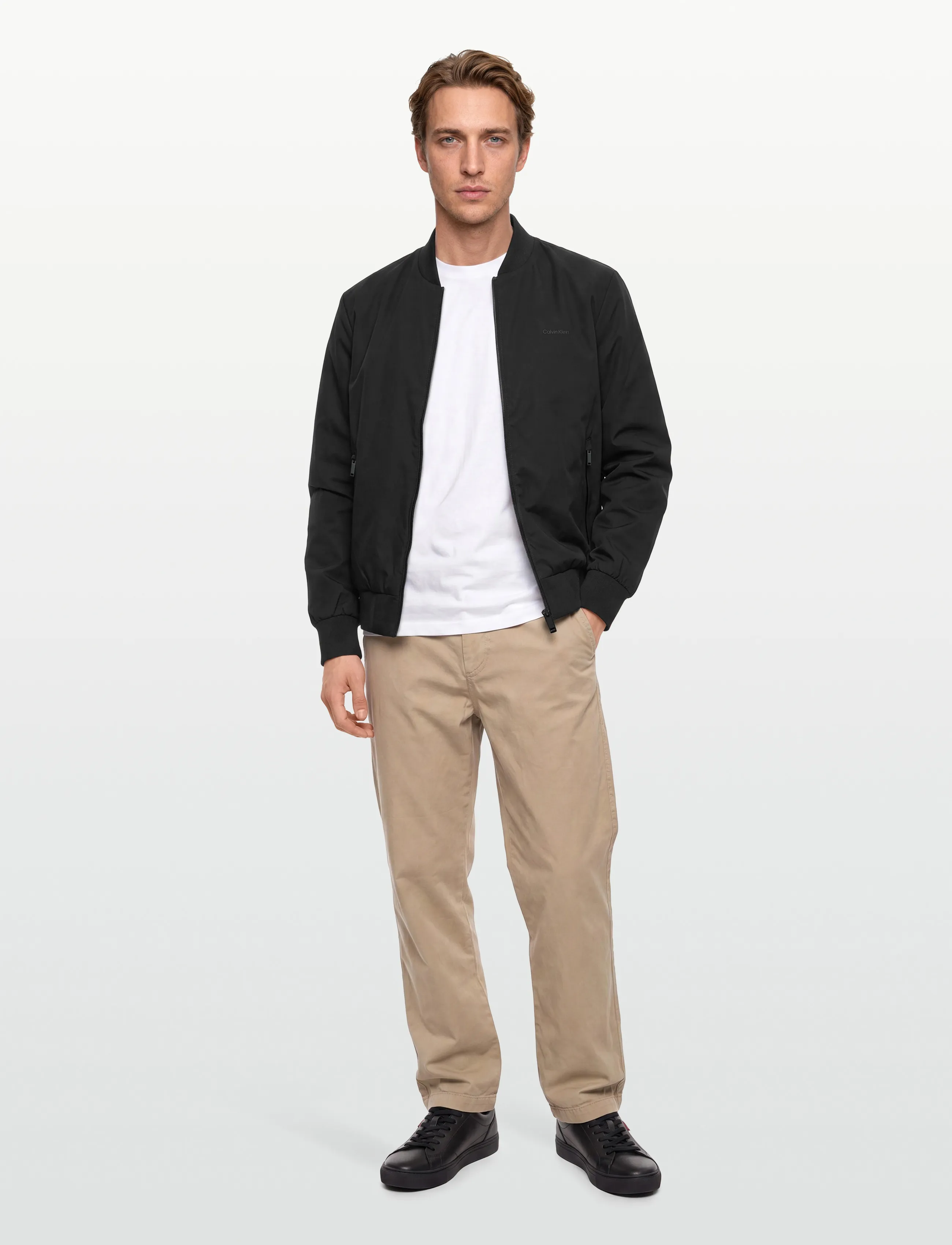 Calvin Klein - LS MATTE BOMBER JACKET - herbstjacken - black - 0