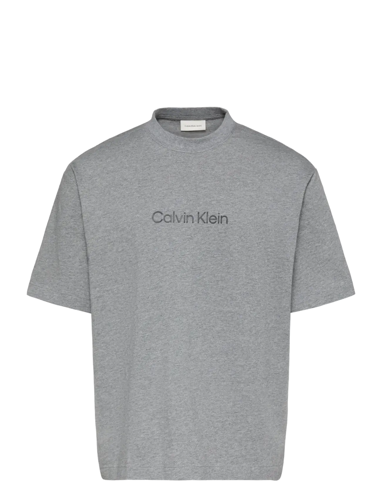 Calvin Klein SS RLXD STANDARD LOGO CREWNK TEE - T-shirts - MEDIUM GREY HEATHER / grey