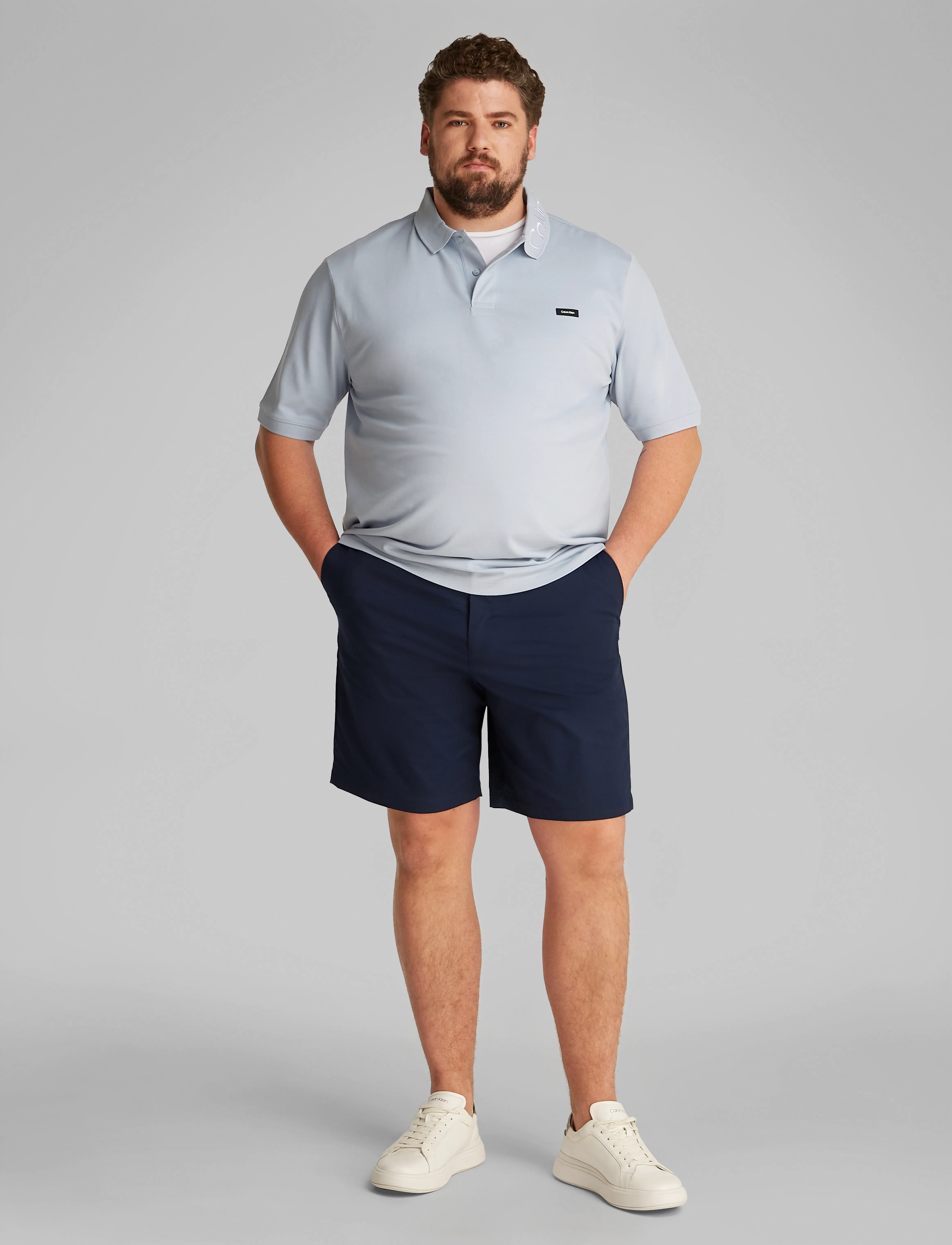 Calvin Klein Tech Short 9", 34, Shorts, Marineblau - Casual, Männerswear