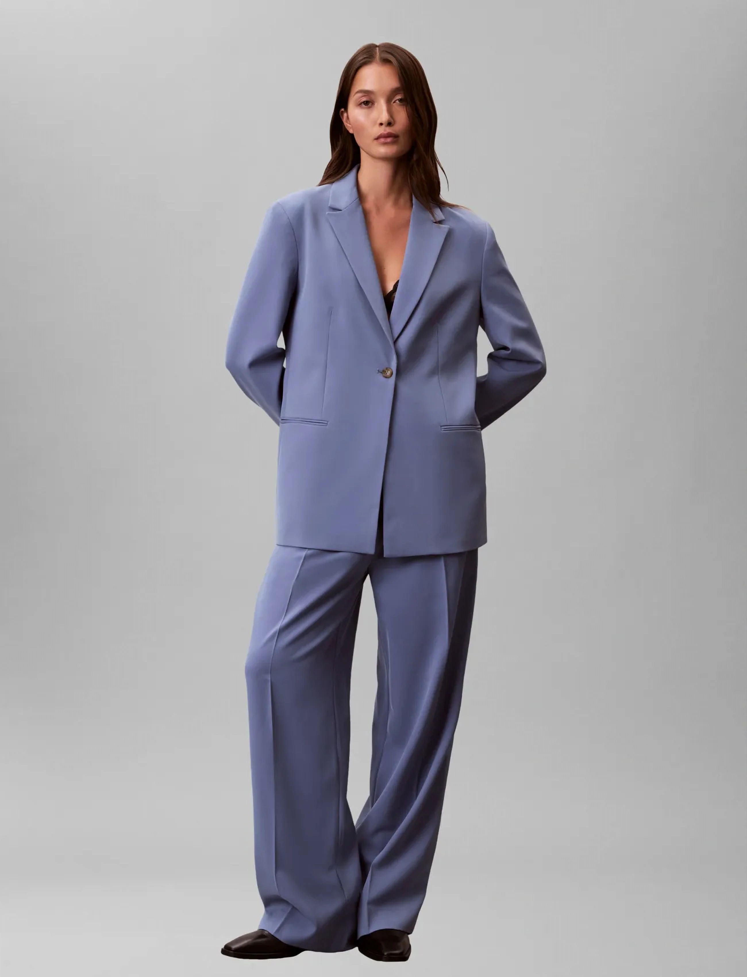 Calvin Klein Hero Blazer - Good 2, 34, Blue, Blazere > Enkeltradede Blazere, Dame