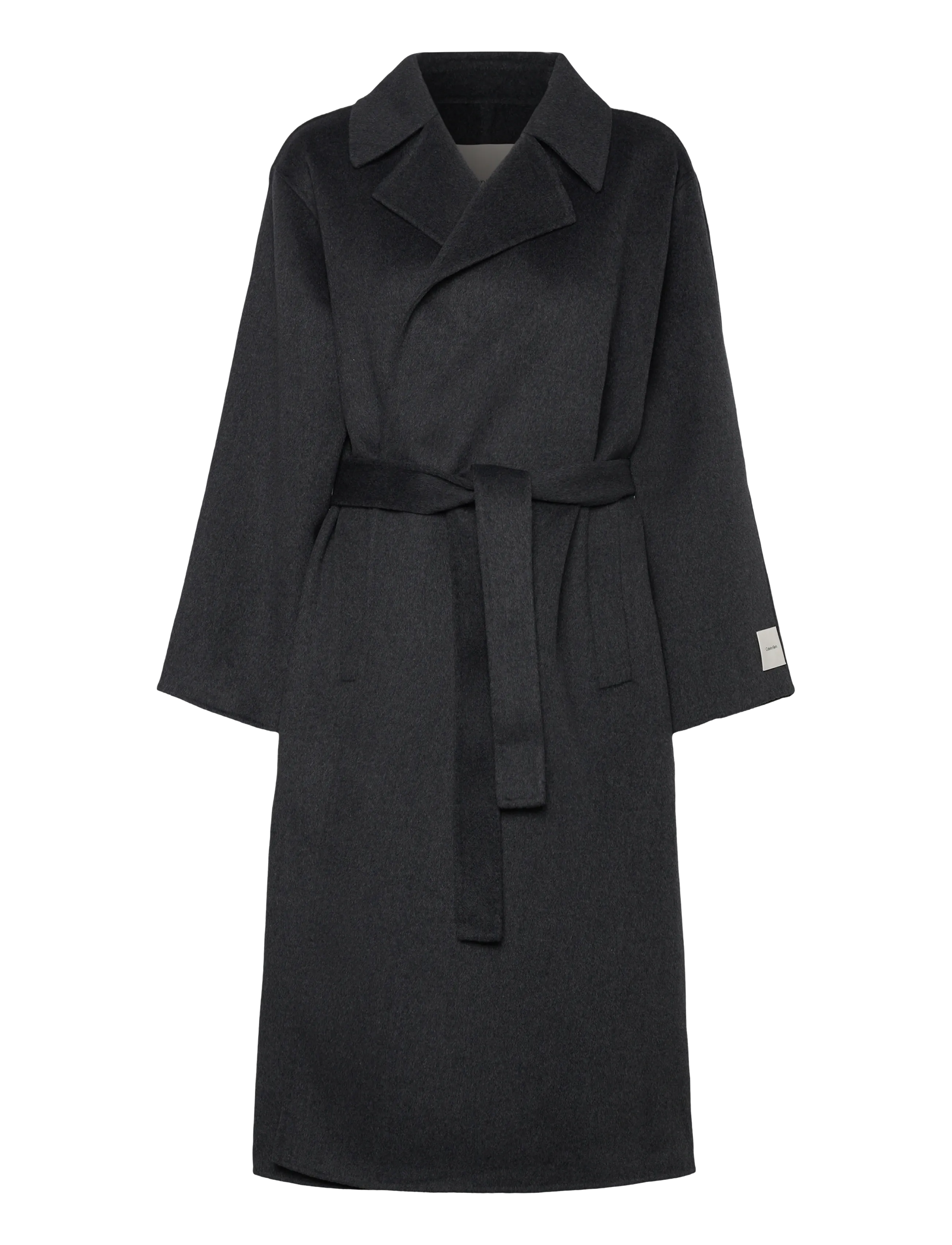 Calvin Klein HERO TRENCH COAT-DBL FACE WOOL - - Calvin Klein - B85 CHARCOAL HEATHER / grey