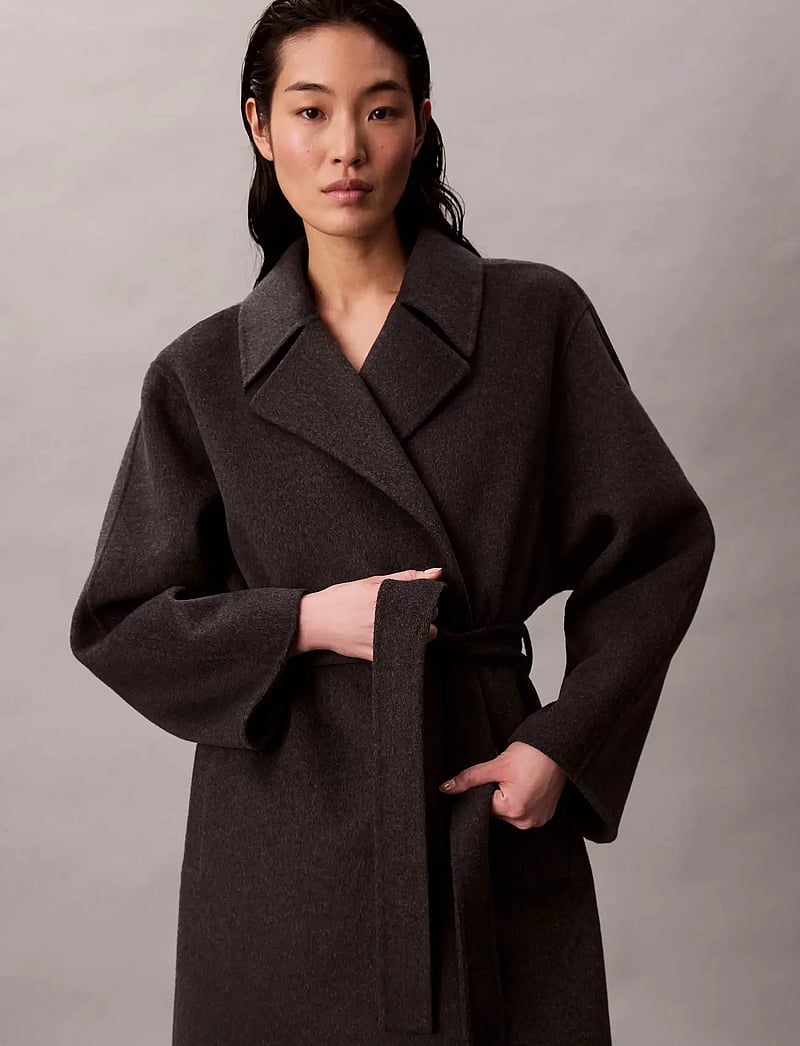 Calvin Klein - HERO TRENCH COAT-DBL FACE WOOL - - winterjacken - b85 charcoal heather - 4