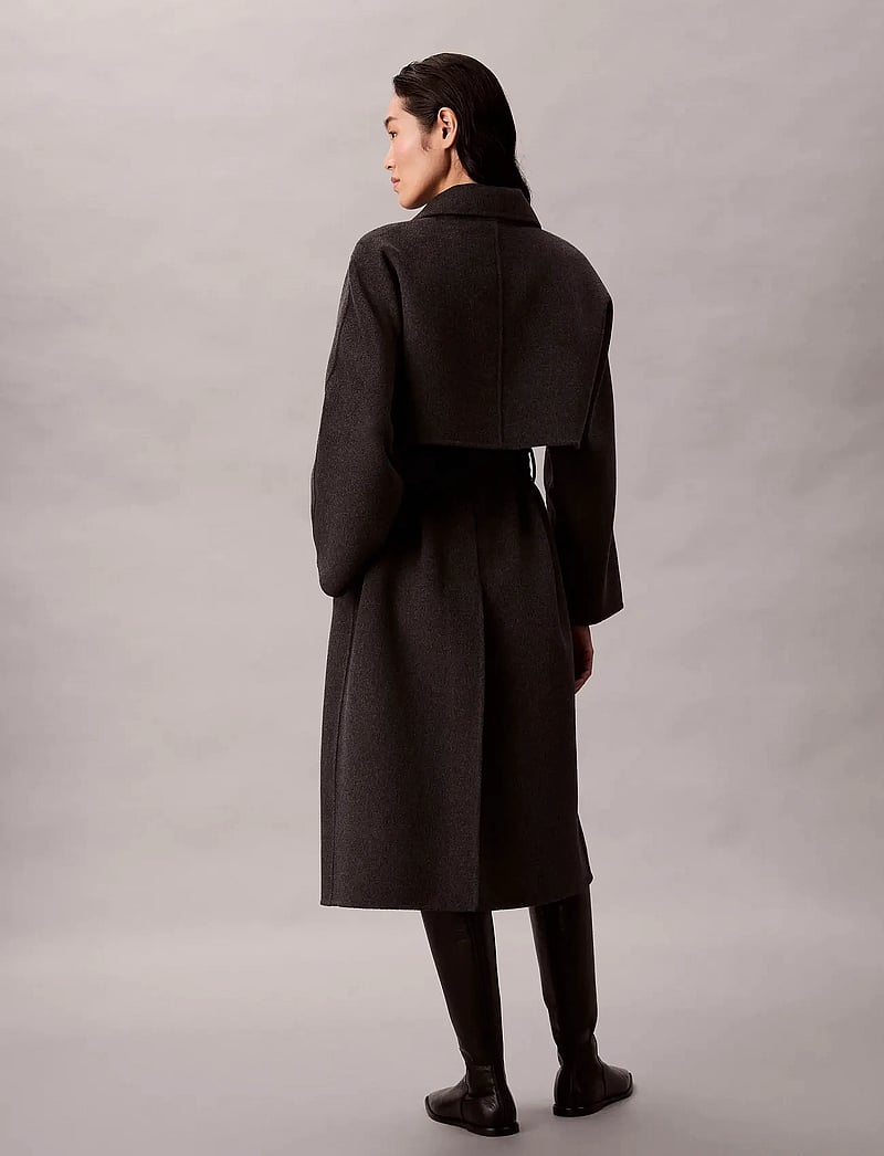 Calvin Klein - HERO TRENCH COAT-DBL FACE WOOL - - winterjacken - b85 charcoal heather - 5
