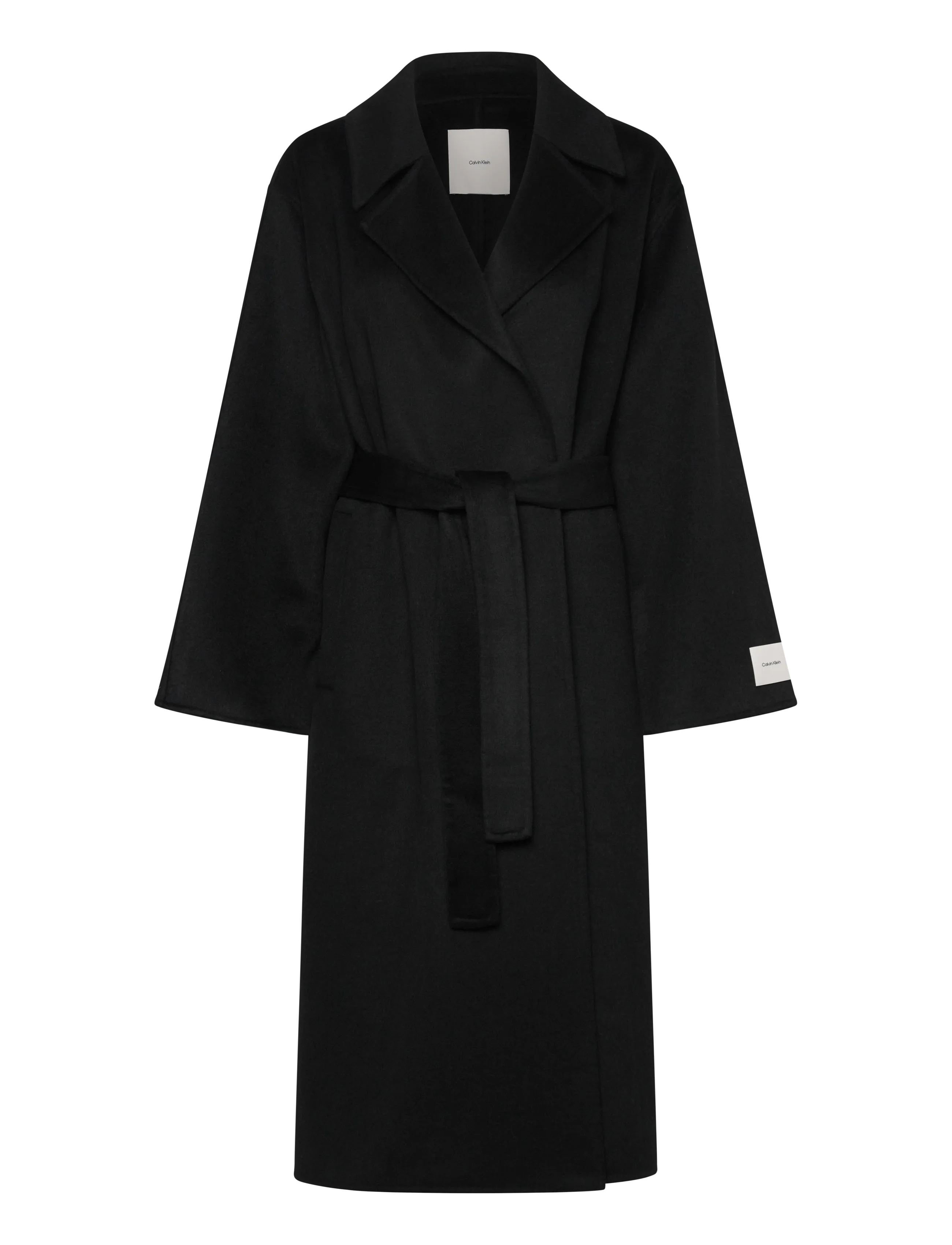 CALVIN KLEIN Hero Trench Mantel-Dbl Face Wolle - Schwarz - XXL - Damen