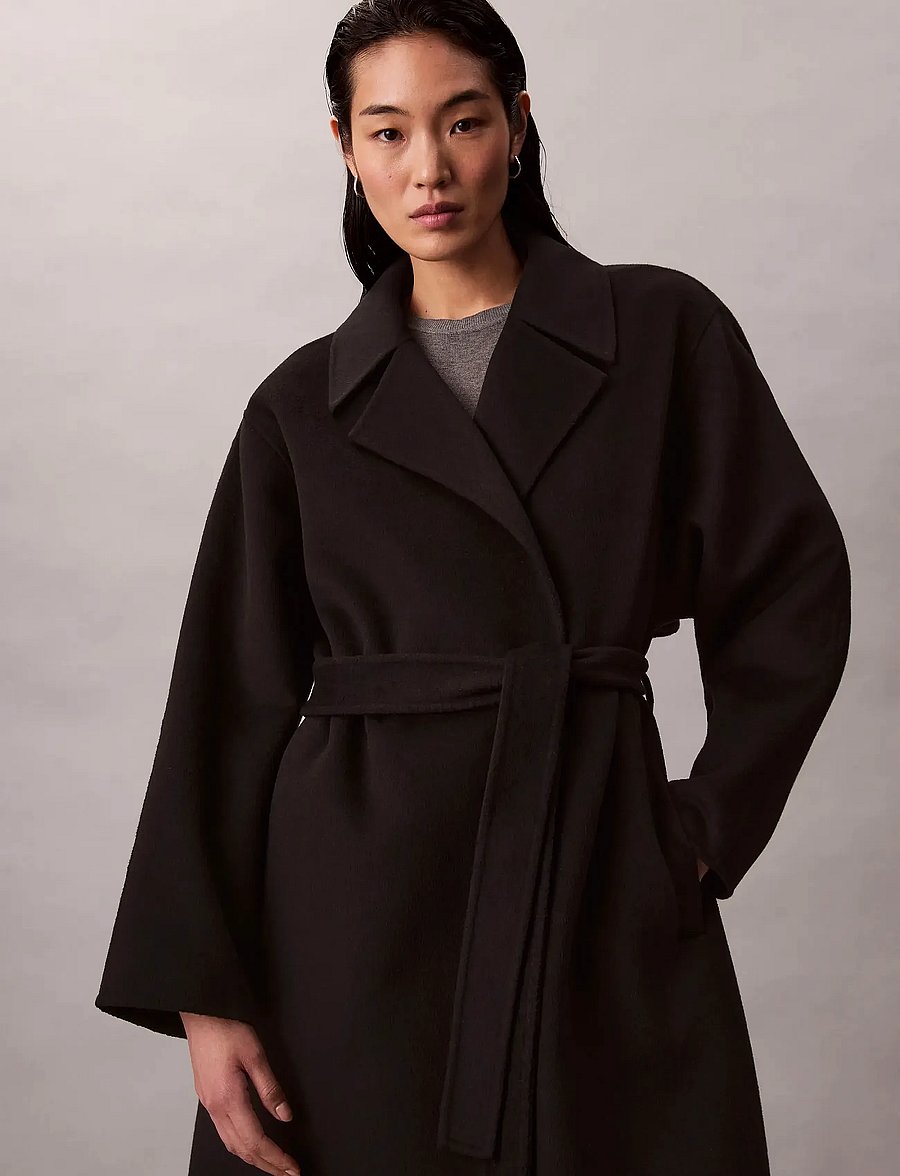 Calvin Klein - HERO TRENCH COAT-DBL FACE WOOL - - winterjacken - black - 4