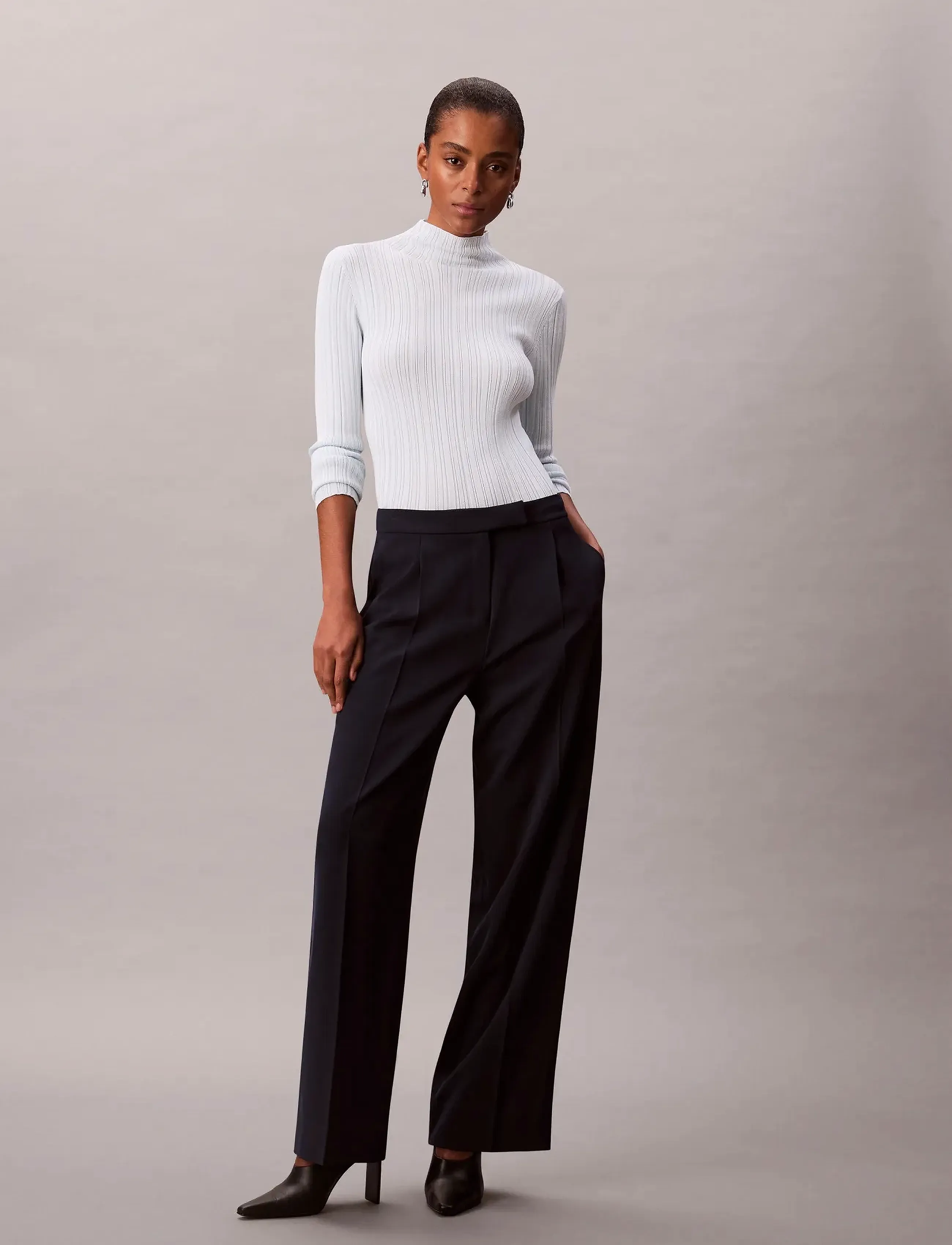Calvin Klein Hero Tailored Trouser Good 2, RG/4, Trousers, Marineblau - Suitpants, Frauen