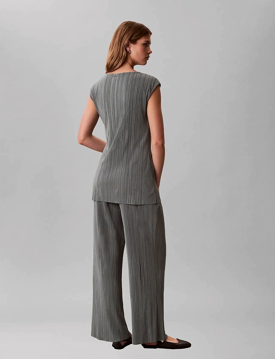 Calvin Klein - Plisse Pull On Pant - bukser med lige ben - shadow - 2